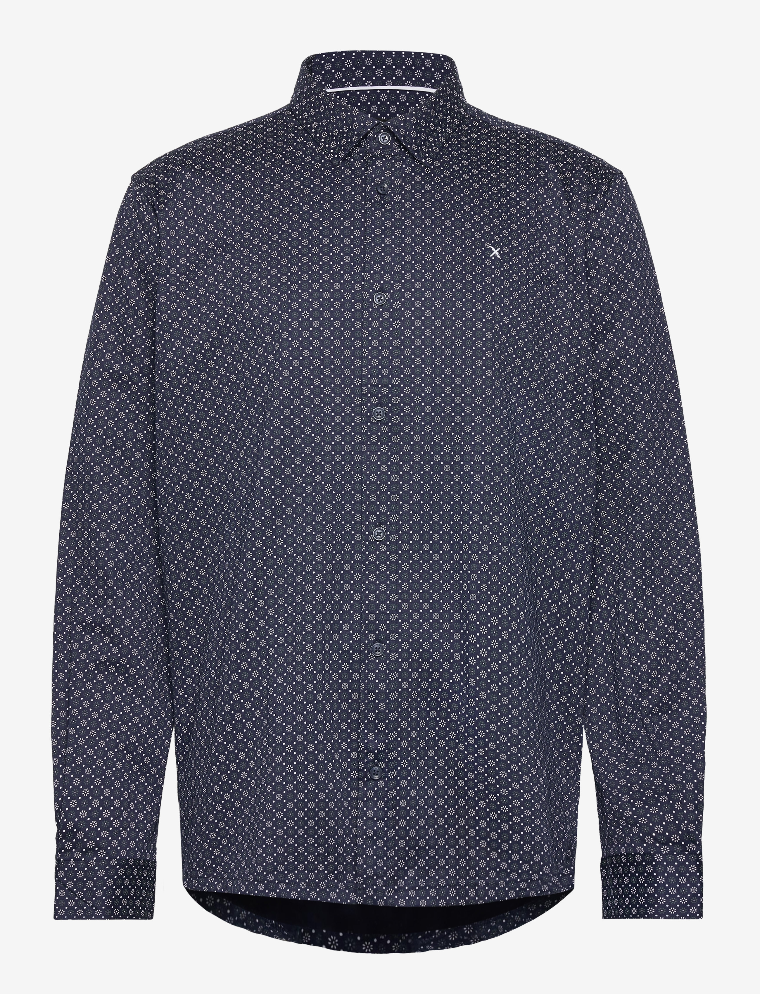 Clean Cut Copenhagen Valencia Stretch AOP Shirt LS - Clean Cut Copenhagen - LIGHT BLUE / blue