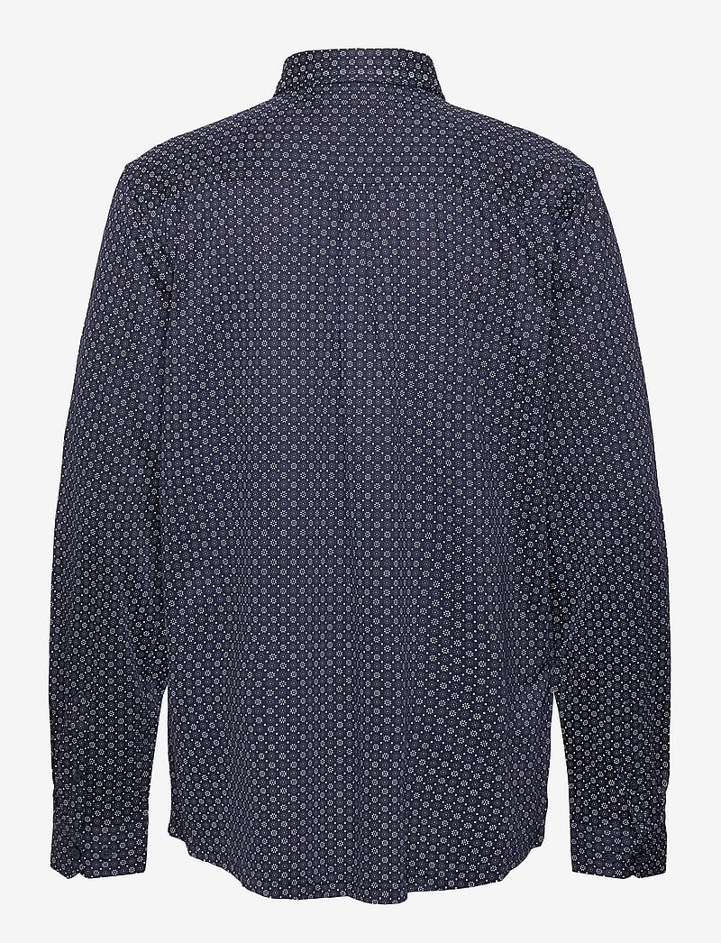 Clean Cut Copenhagen - Valencia Stretch AOP Shirt LS - mönstrade skjortor - navy - 2