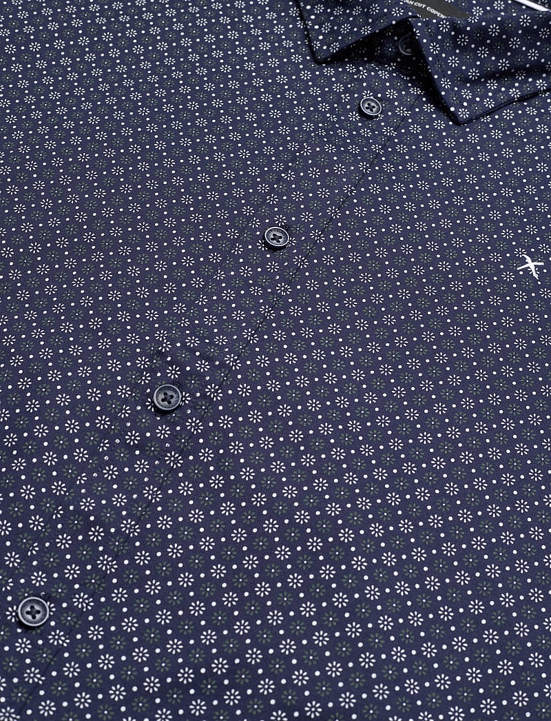 Clean Cut Copenhagen - Valencia Stretch AOP Shirt LS - mönstrade skjortor - navy - 4