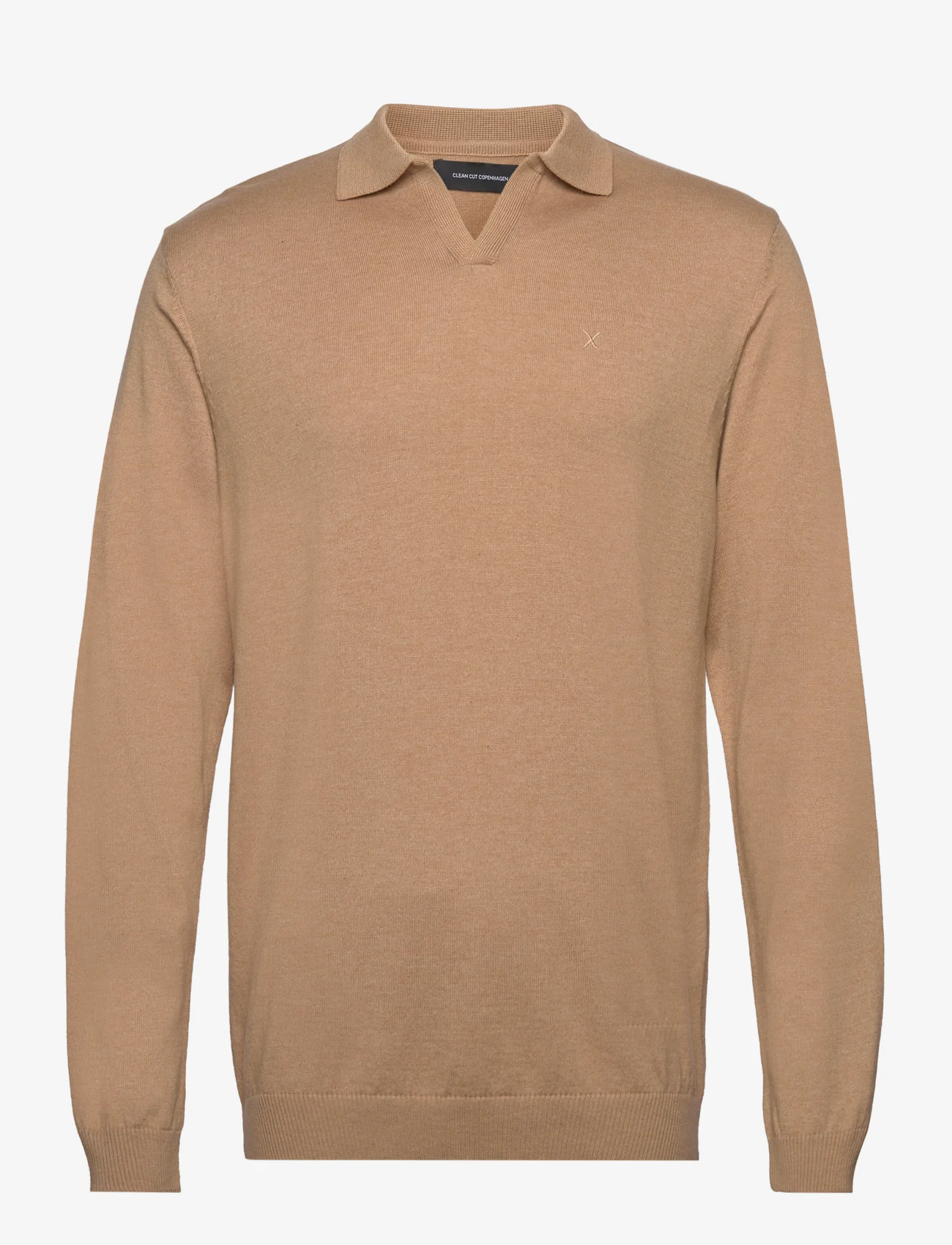 Clean Cut Copenhagen - Niel XO Polo LS - trikotažiniai polo marškinėliai - sand melange - 0