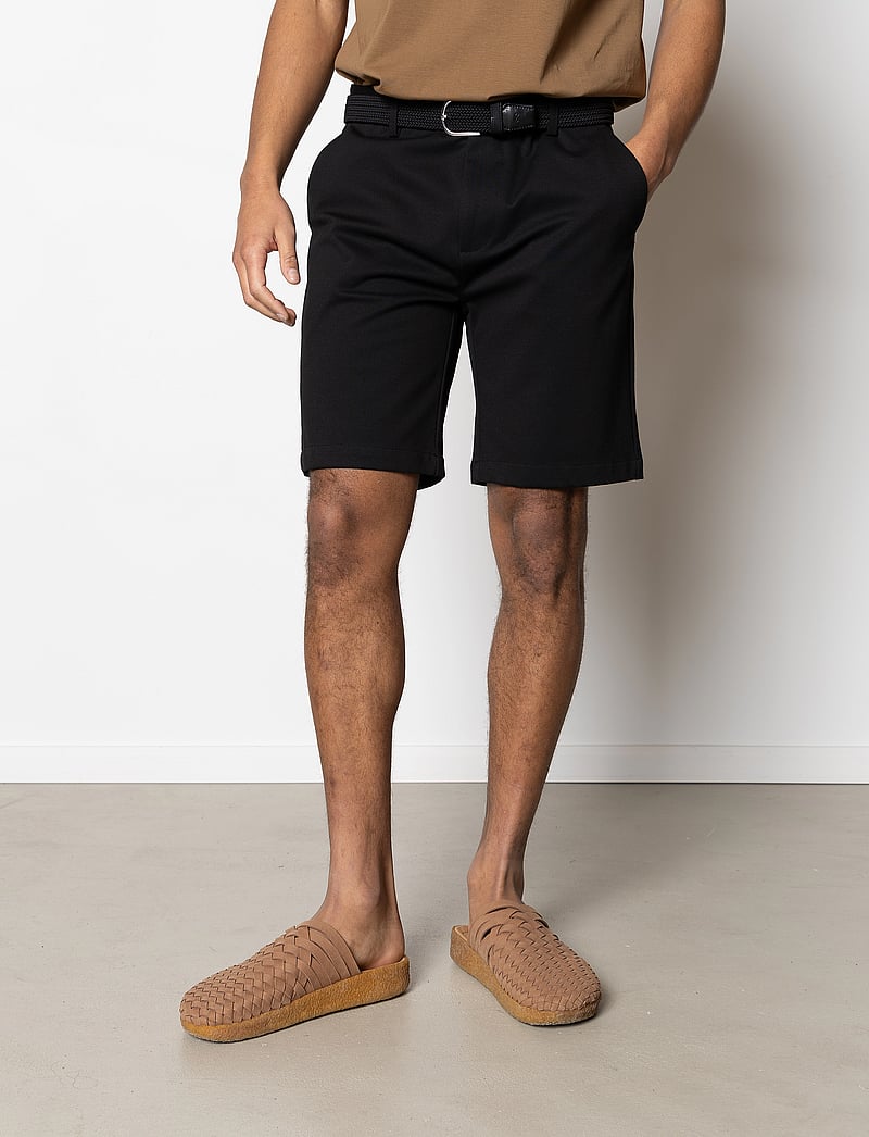 Clean Cut Copenhagen - Milano Brendon Jersey Shorts - chino lühikesed püksid - black - 0