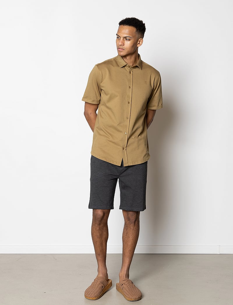 Clean Cut Copenhagen - Milano Brendon Jersey Shorts - chinos shorts - dark grey - 0