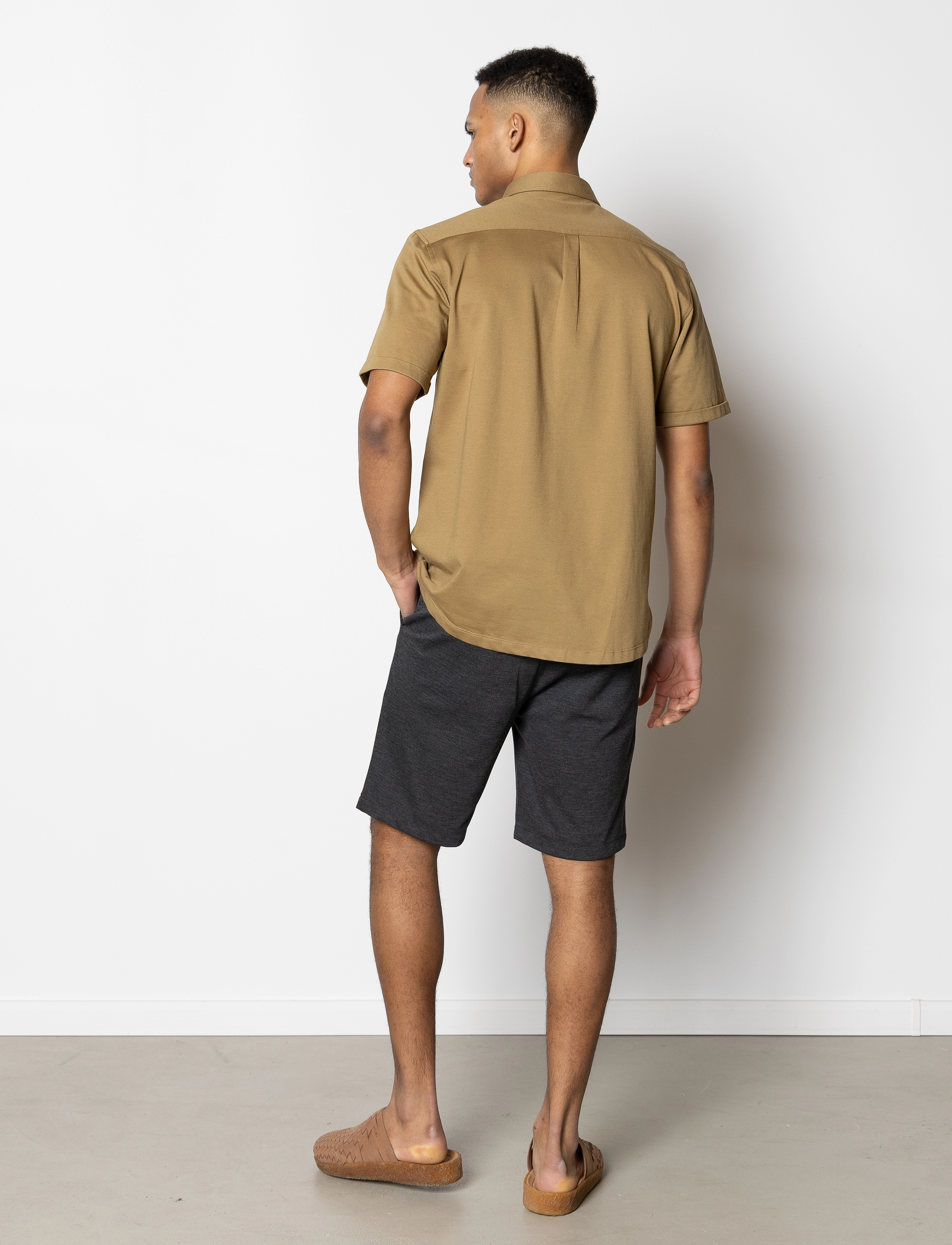 Clean Cut Copenhagen - Milano Brendon Jersey Shorts - chinos shorts - dark grey - 5