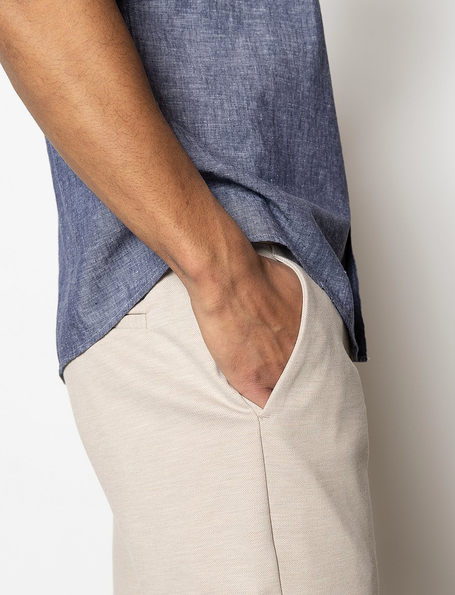 Clean Cut Copenhagen - Milano Brendon Jersey Shorts - chinos shorts - ecru - 3