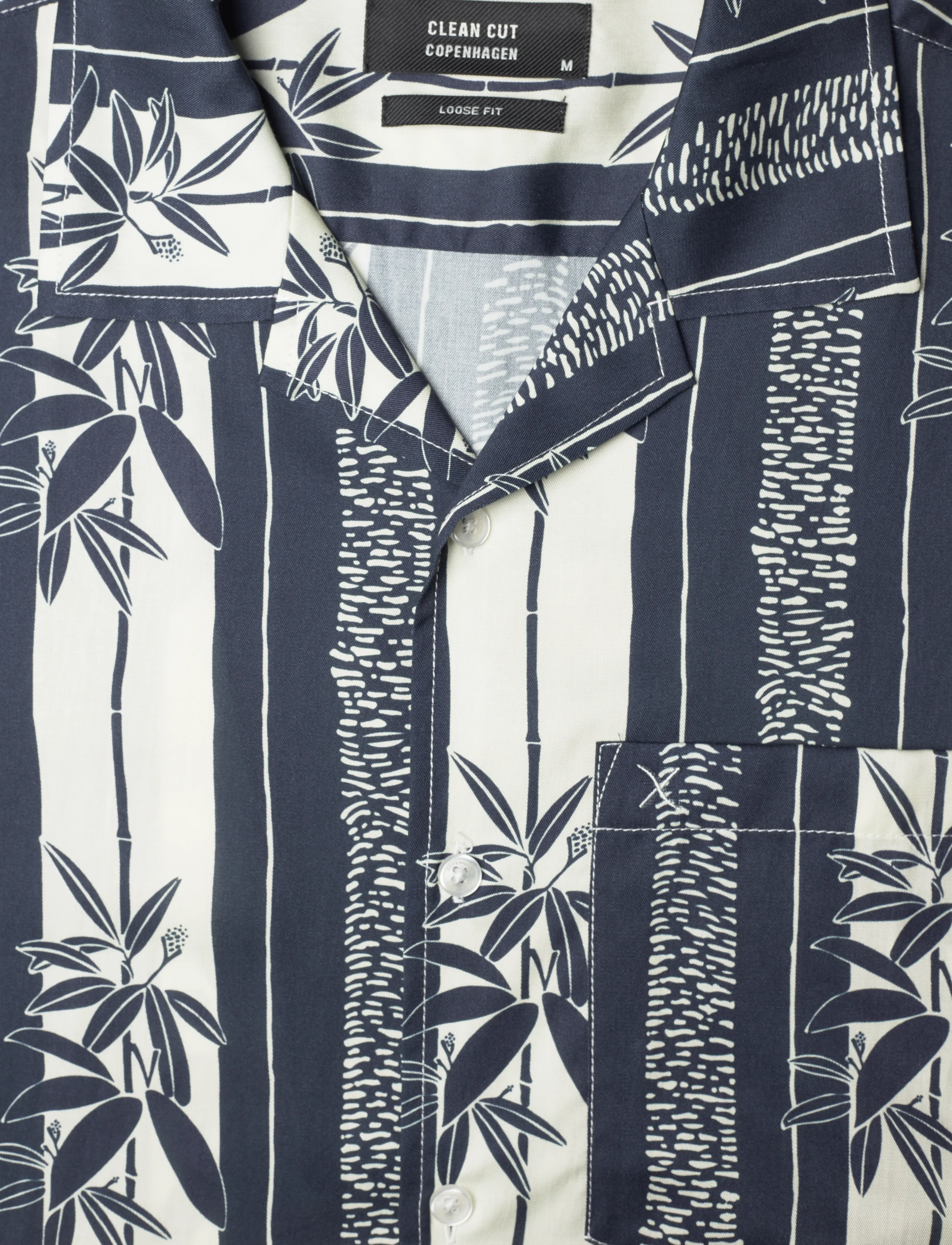 Clean Cut Copenhagen - Bowling Finn Shirt S/S - dark navy/ecru - 3