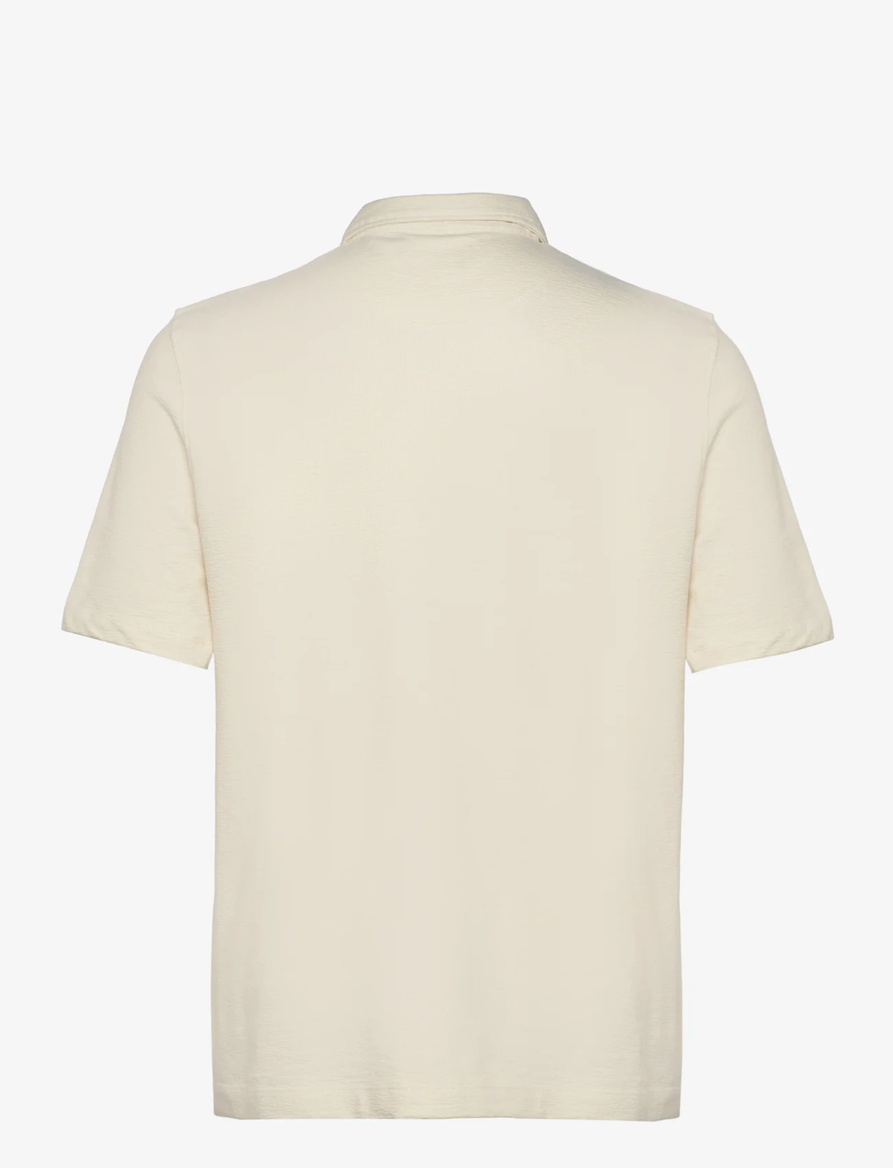 Clean Cut Copenhagen - Calton Structured Shirt S/S - short-sleeved polos - ecru - 1