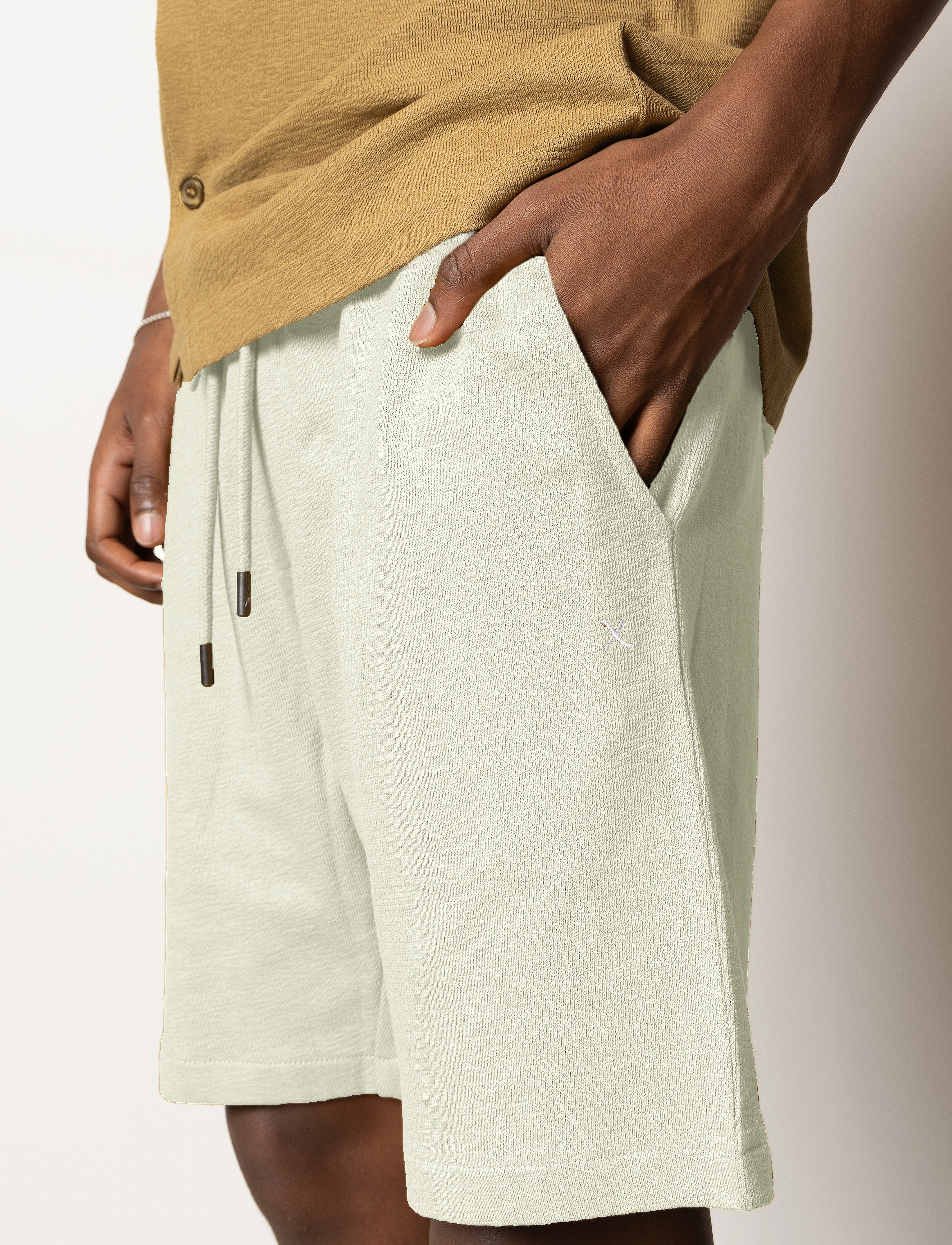 Clean Cut Copenhagen Calton Structured Shorts, XS, Cream, Shorts > Svedeshorts, Herre