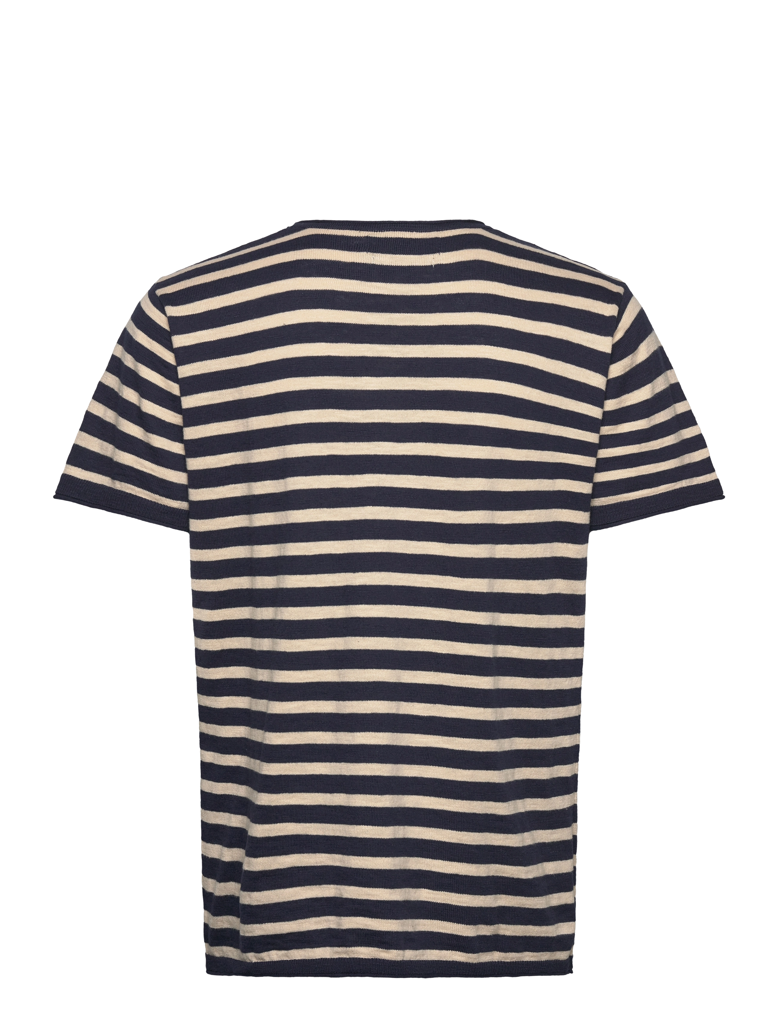 Clean Cut Copenhagen - Thomas knitted striped t-shirt - navy/ecru striped - 2