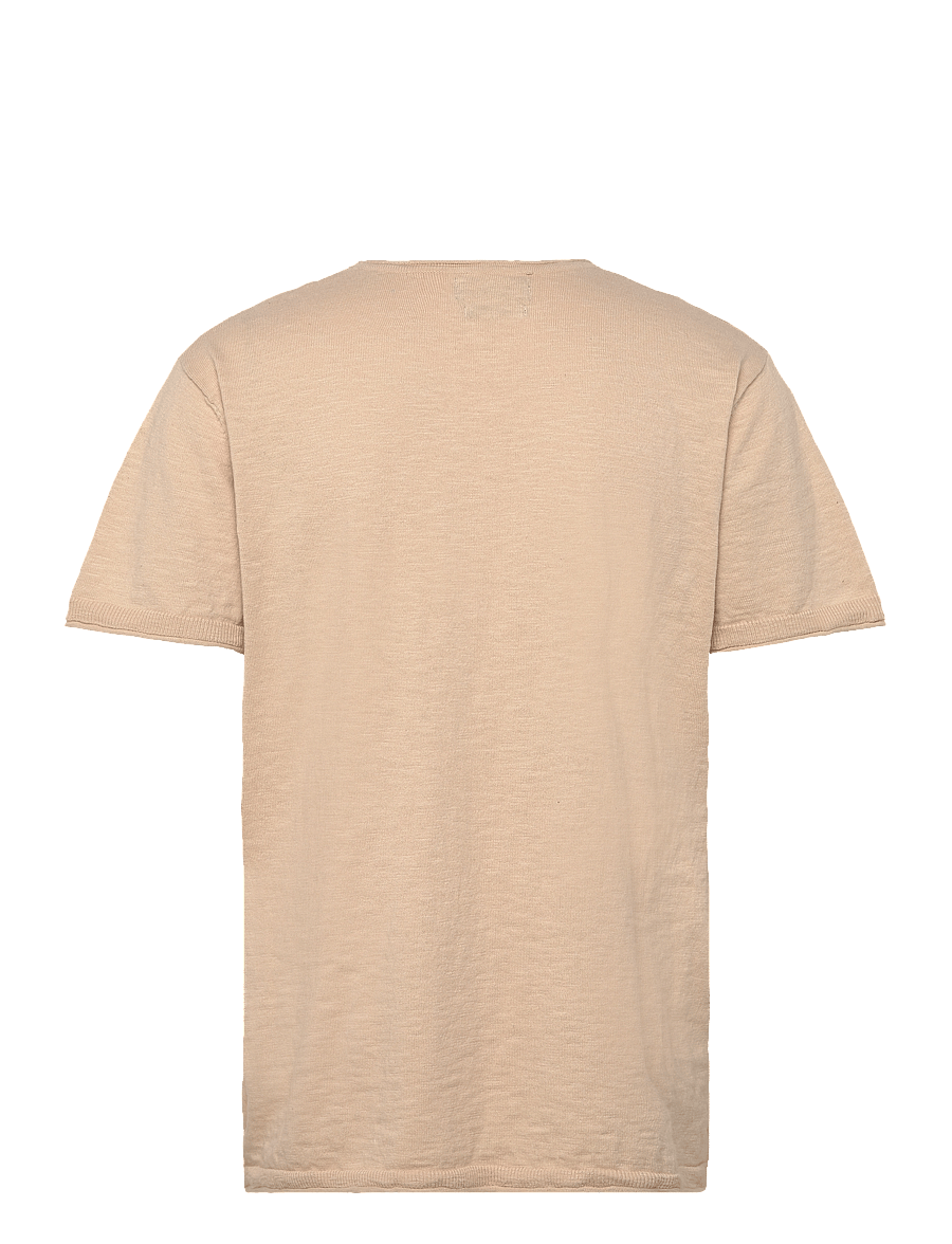 Clean Cut Copenhagen - Thomas knitted t-shirt - kortärmade t-shirts - ecru - 2