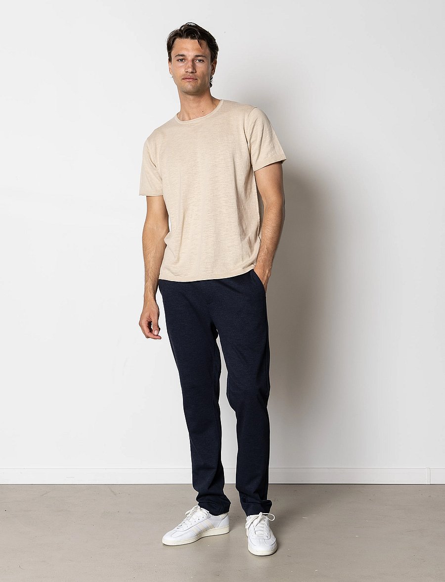 Clean Cut Copenhagen - Thomas knitted t-shirt - kortärmade t-shirts - ecru - 4
