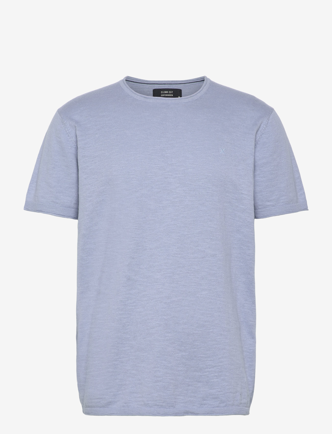 Clean Cut Copenhagen - Thomas knitted t-shirt - kurzärmelig - light blue - 1
