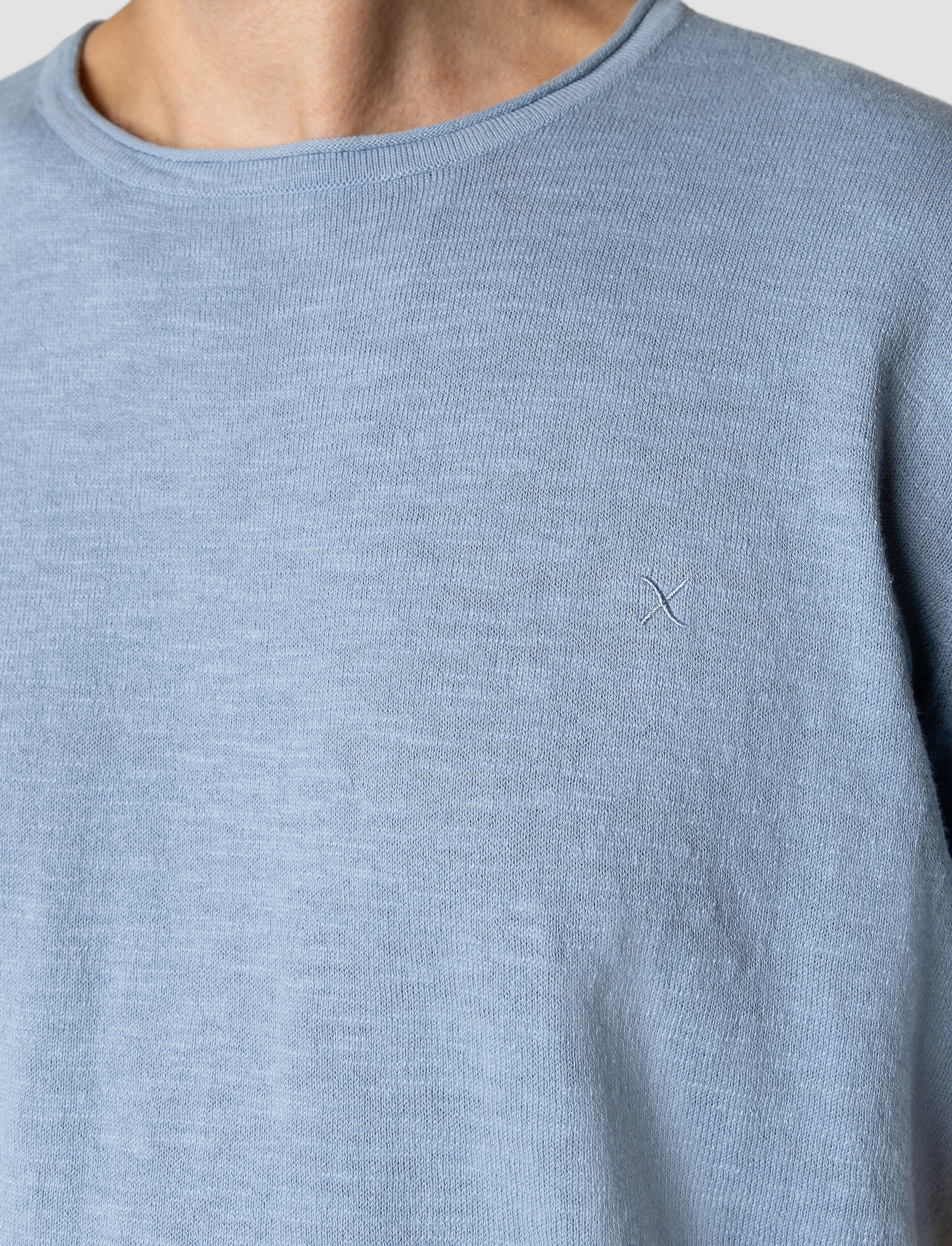 Clean Cut Copenhagen - Thomas knitted t-shirt - light blue - 3