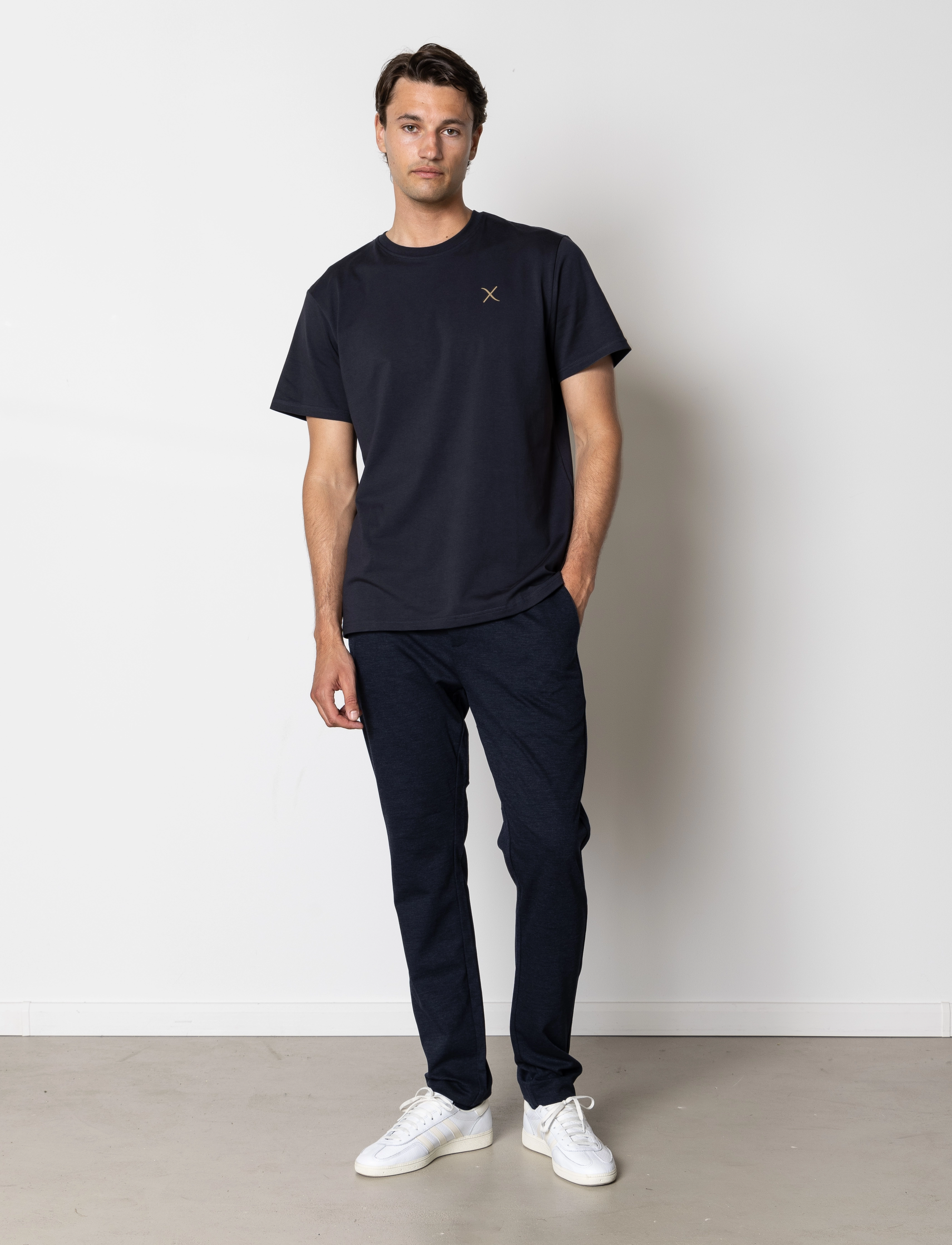 Clean Cut Copenhagen - Cross Logo Organic Tee - dark navy - 5