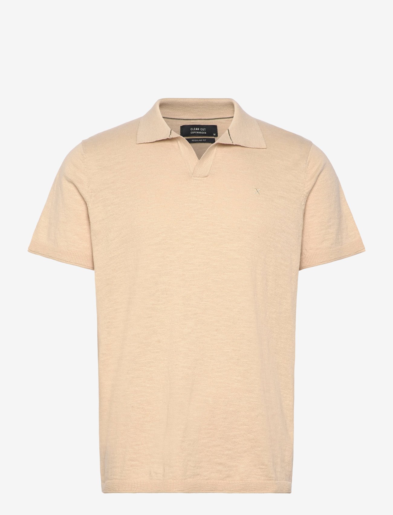 Clean Cut Copenhagen - Thomas knitted polo - kortærmede poloer - ecru - 1