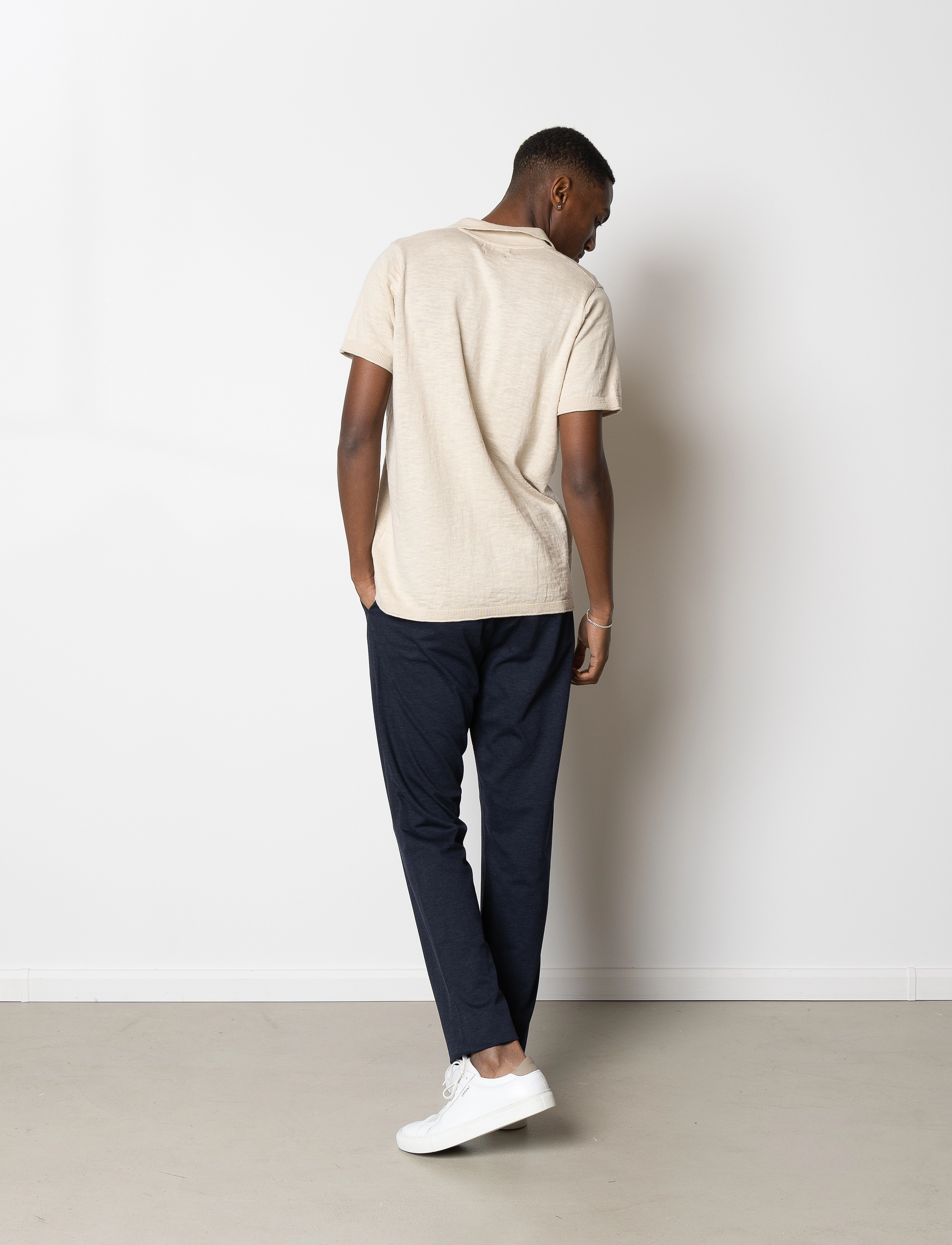 Clean Cut Copenhagen - Thomas knitted polo - ecru - 4