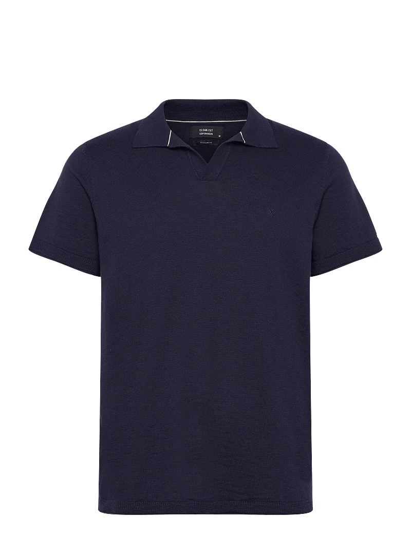 Clean Cut Copenhagen - Thomas knitted polo - kurzärmelig - navy - 1