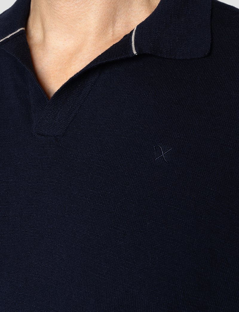 Clean Cut Copenhagen - Thomas knitted polo - kurzärmelig - navy - 3