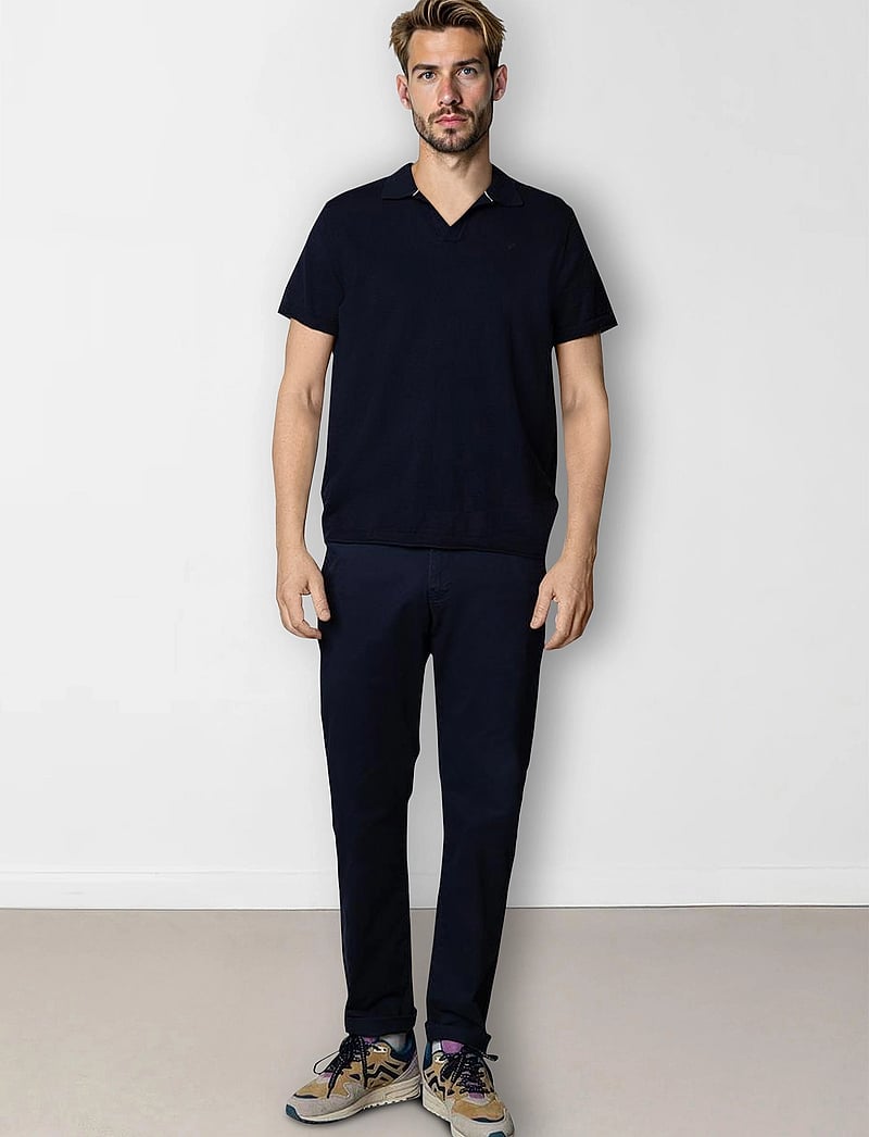 Clean Cut Copenhagen - Thomas knitted polo - kurzärmelig - navy - 4