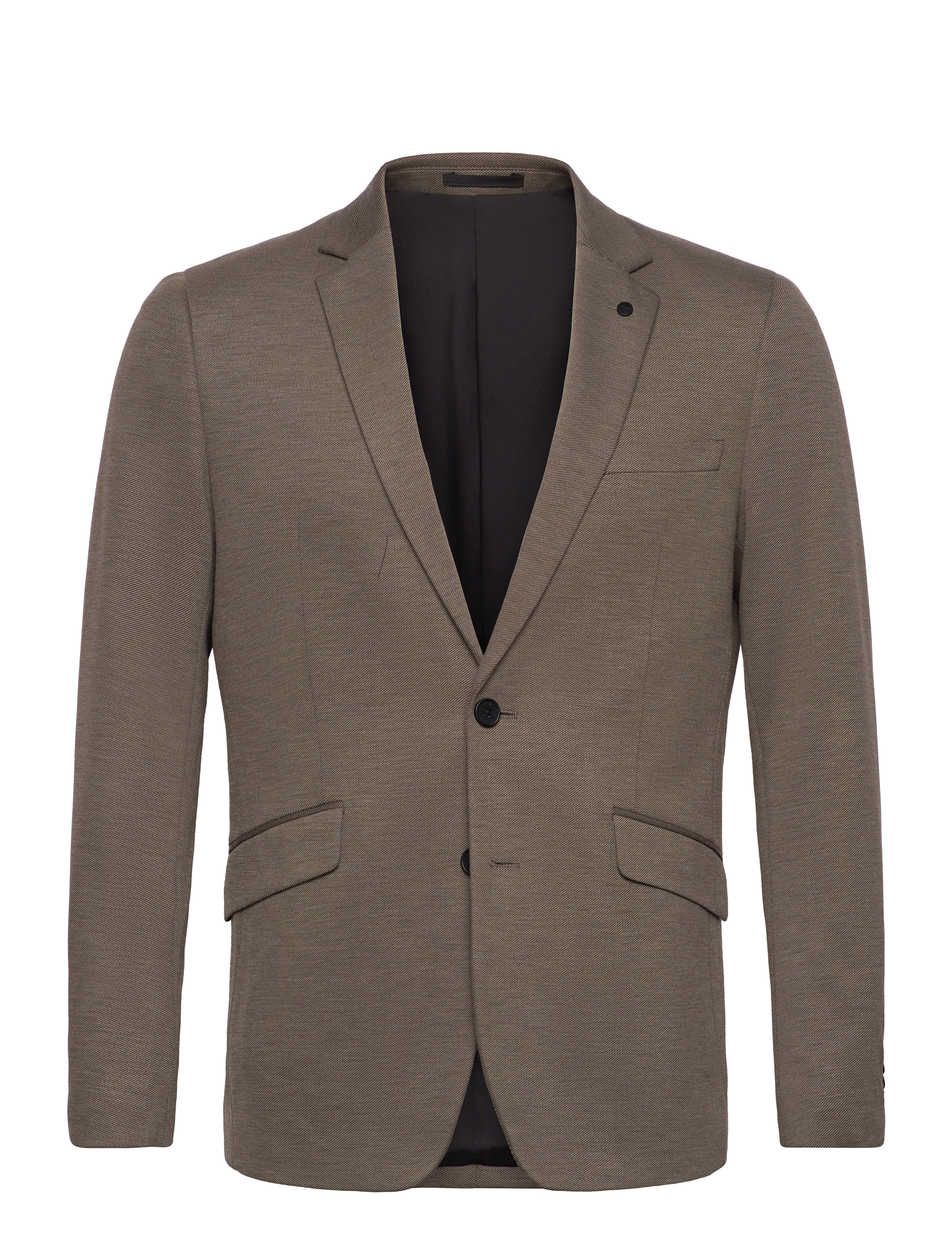 Clean Cut Copenhagen Brendon Jersey Blazer - Blazers - DARK KHAKI / brown