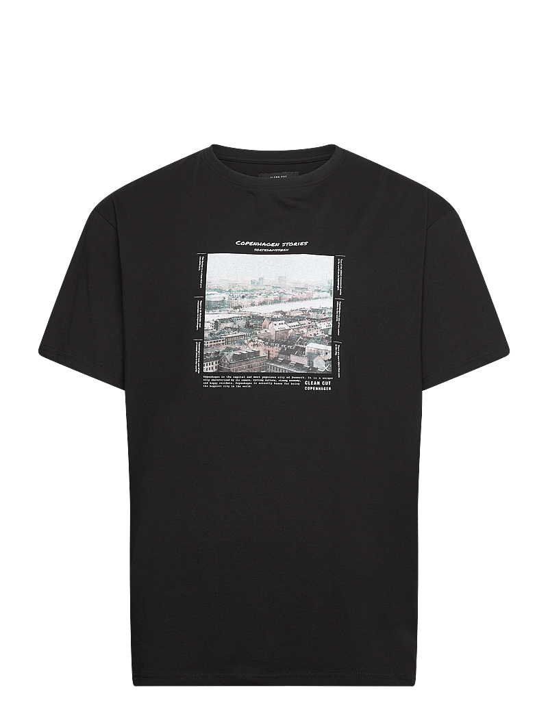 Clean Cut Copenhagen - Sortedamssøen organic T-shirt - kurzärmelig - black - 1