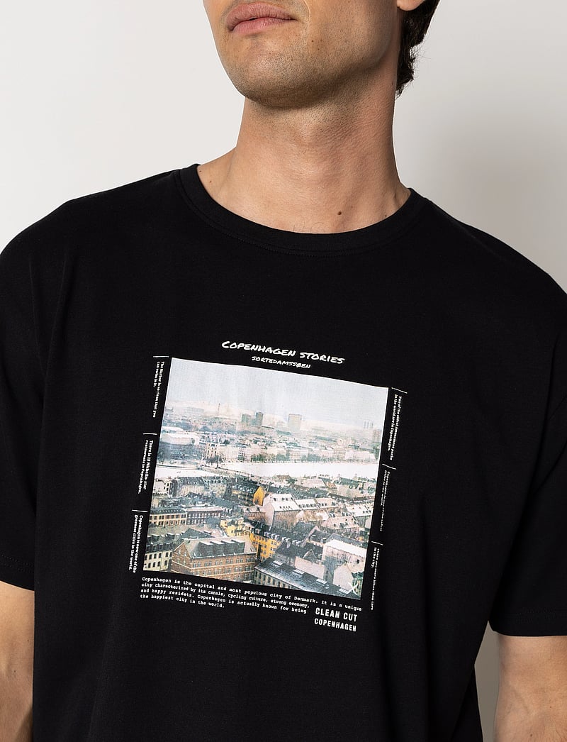 Clean Cut Copenhagen - Sortedamssøen organic T-shirt - kurzärmelig - black - 4