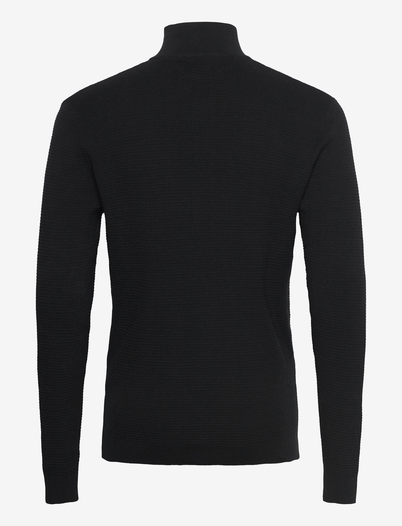 Clean Cut Copenhagen - Oscar half-zip knit - halfzip strik - black - 2