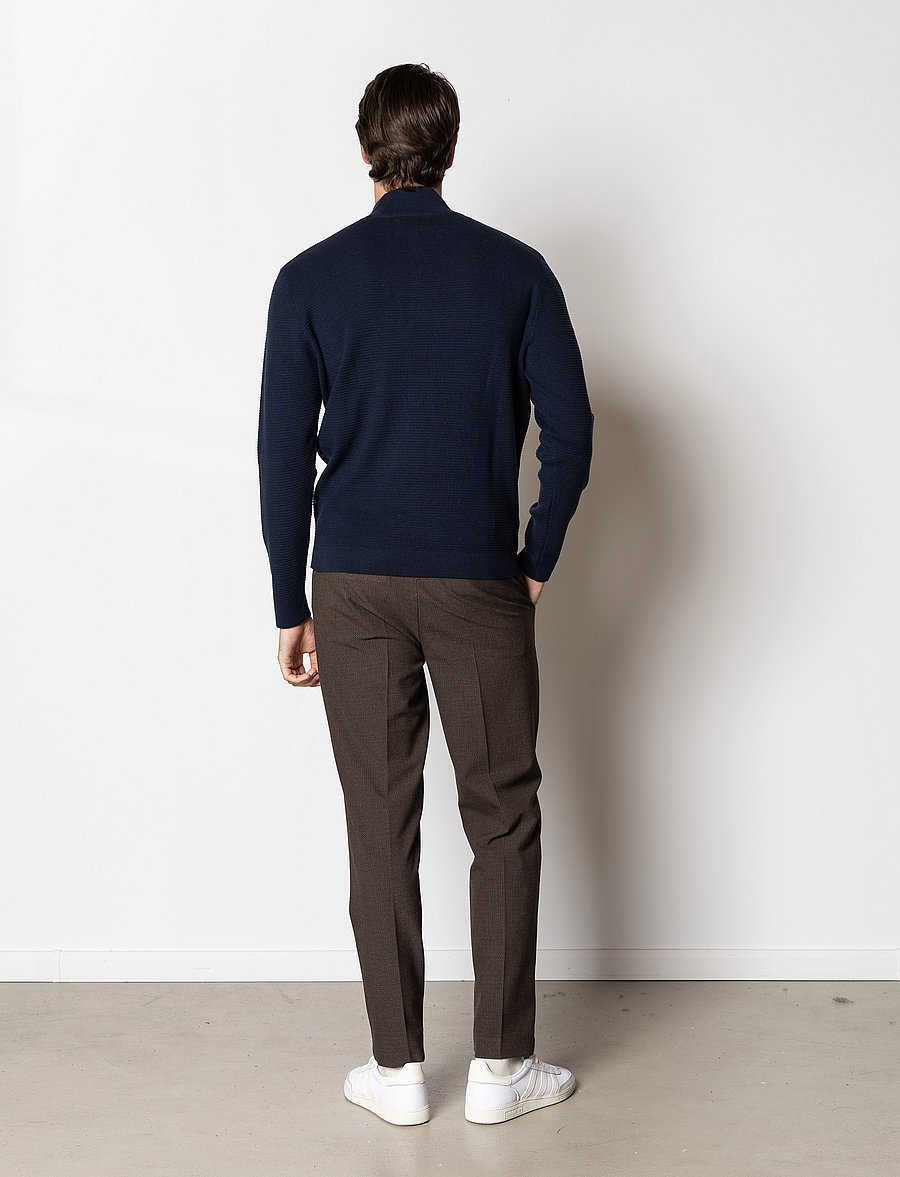 Clean Cut Copenhagen - Oscar half-zip knit - poolpika lukuga džemprid - black - 5