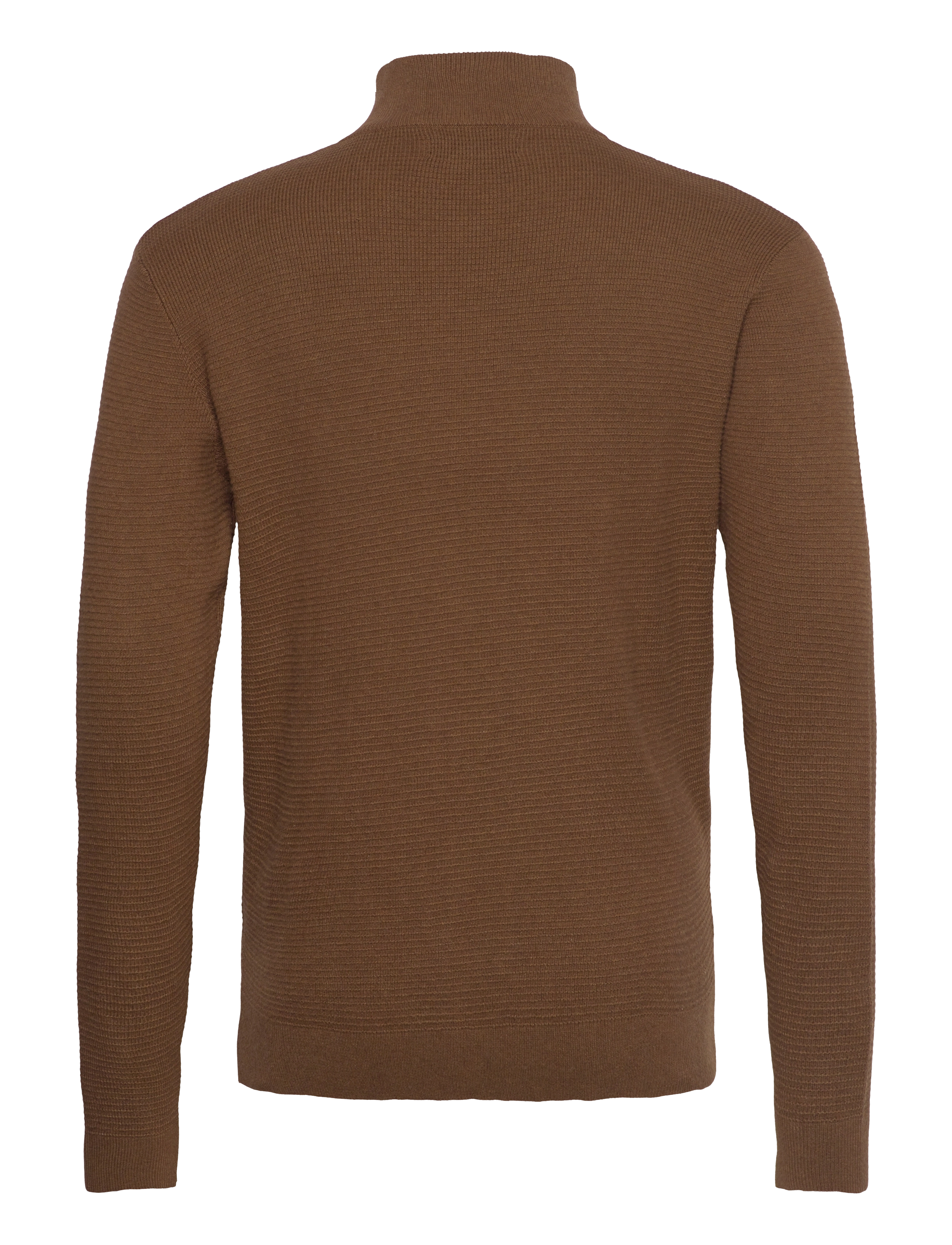 Clean Cut Copenhagen - Oscar half-zip knit - half zip jumpers - brown melangÈ - 2