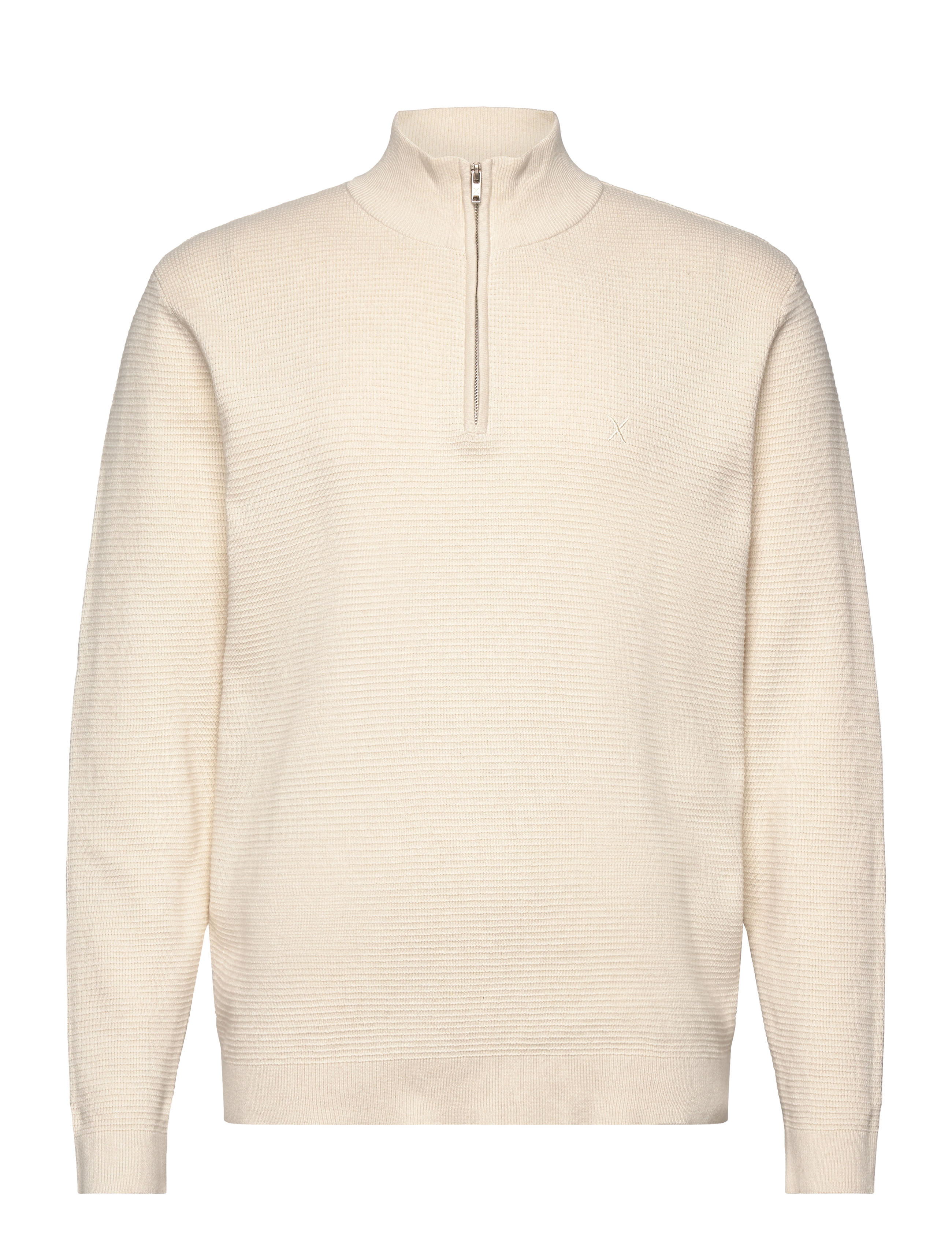 Clean Cut Copenhagen Oscar half-zip knit - Strickmode - ECRU MELANGE / cream