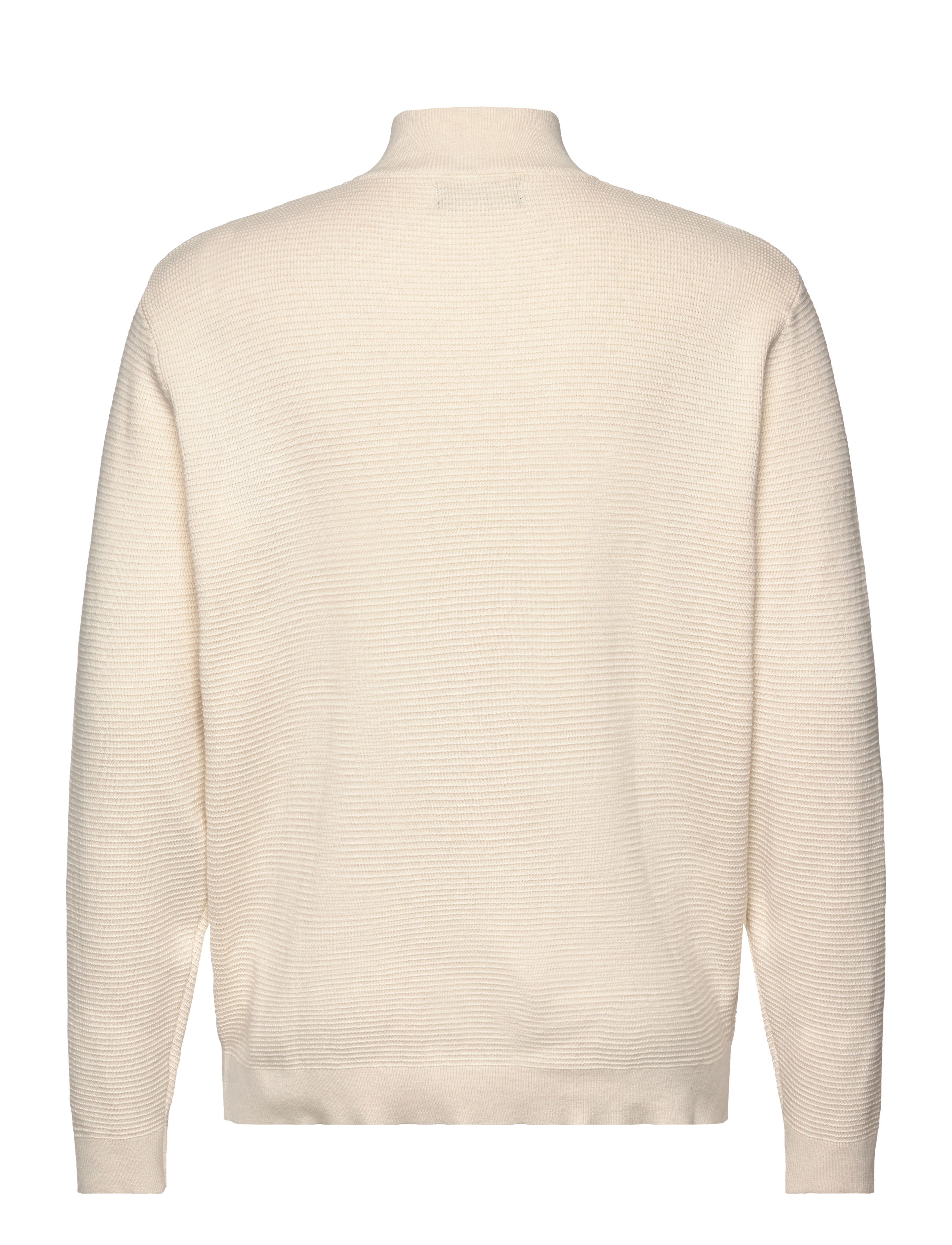 Clean Cut Copenhagen - Oscar half-zip knit - half zip jumpers - ecru melange - 2