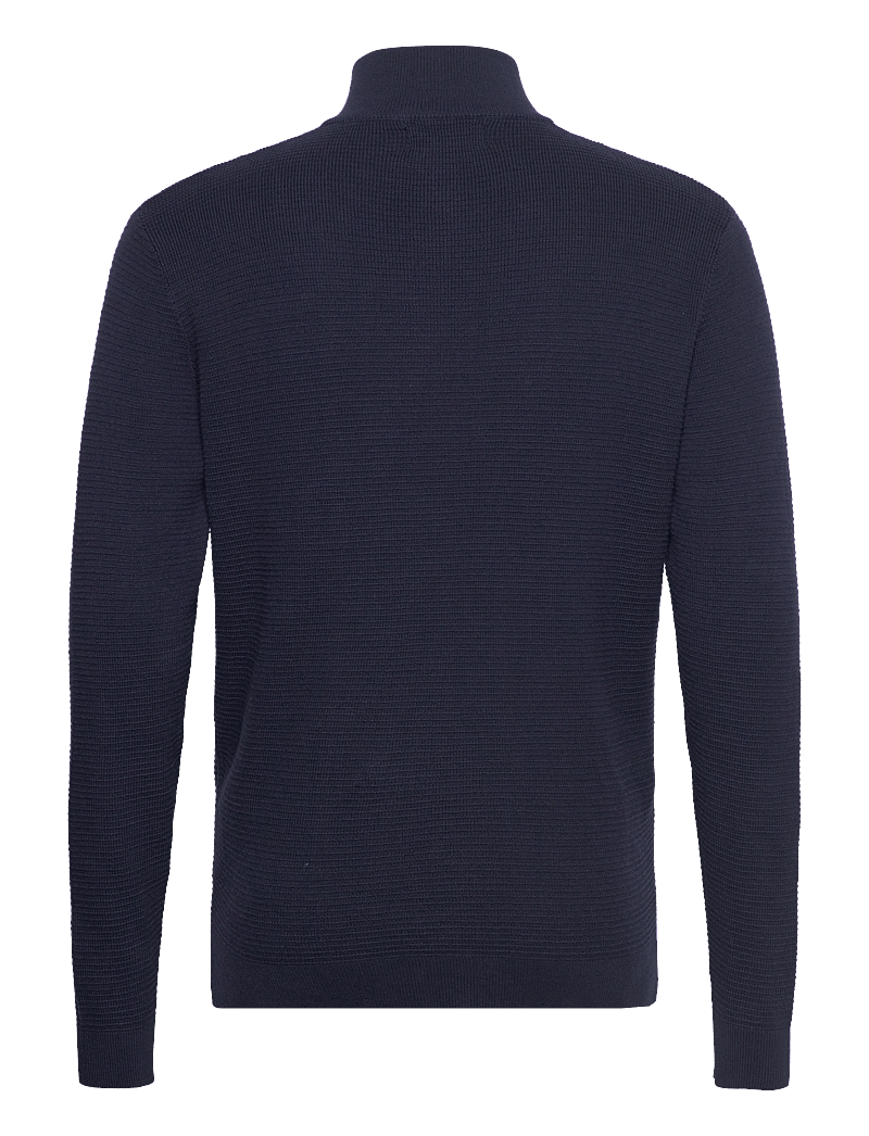 Clean Cut Copenhagen - Oscar half-zip knit - pullover mit halbem reißverschluss - navy - 2