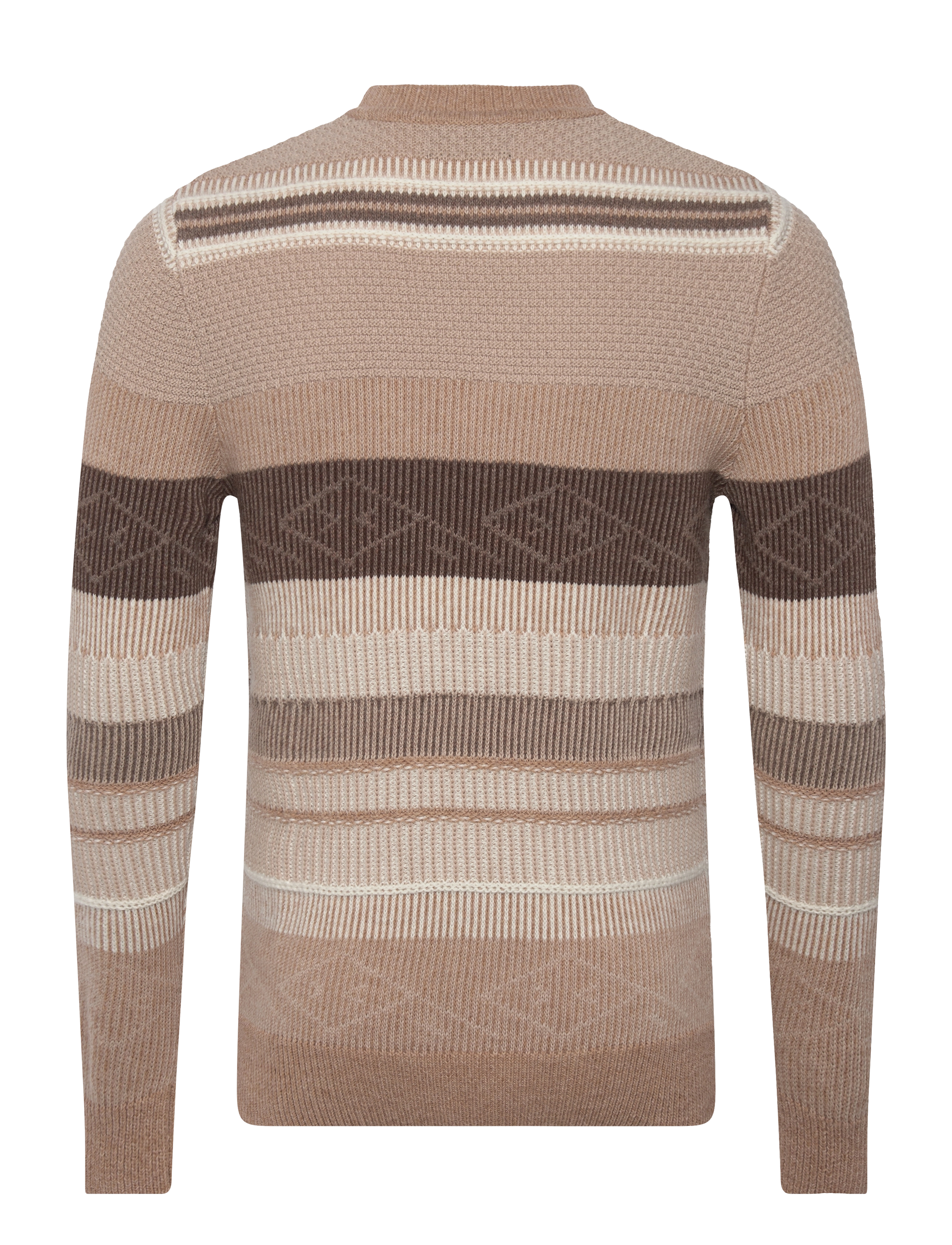 Clean Cut Copenhagen - Mark wool knit - brown/dark khaki stripe - 2
