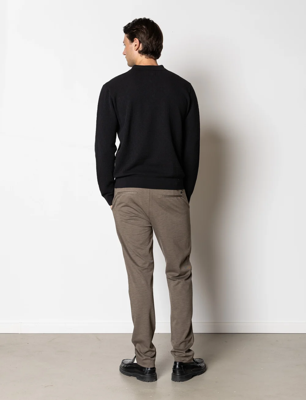 Clean Cut Copenhagen - Mads knitted polo - stickade pikéer - black - 5