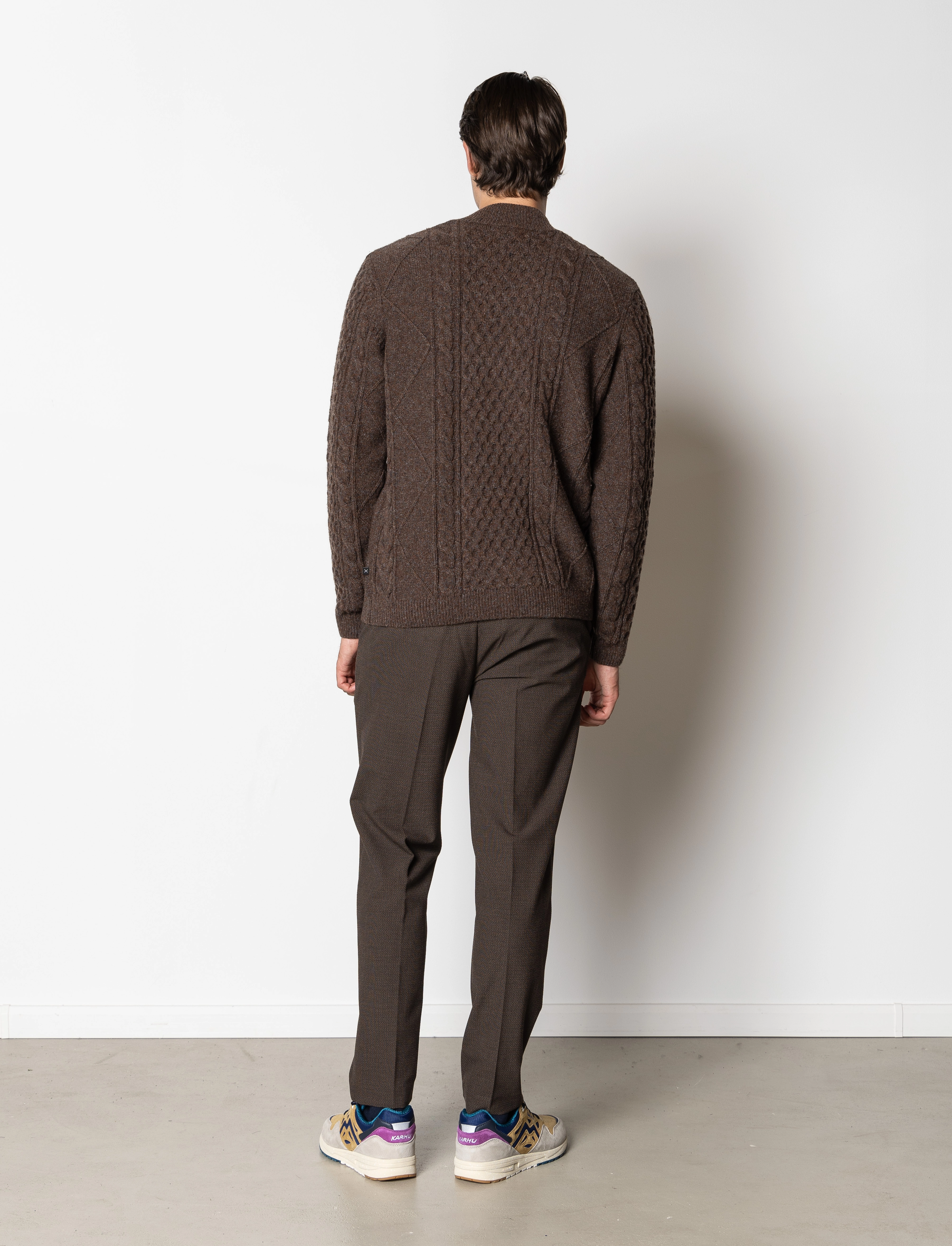 Clean Cut Copenhagen - Morgan wool knit - dark brown melange - 4