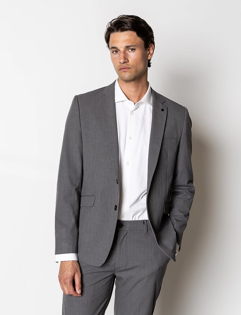 Clean Cut Copenhagen - Conrad XO blazer - enkeltradede blazere - grey check - 0