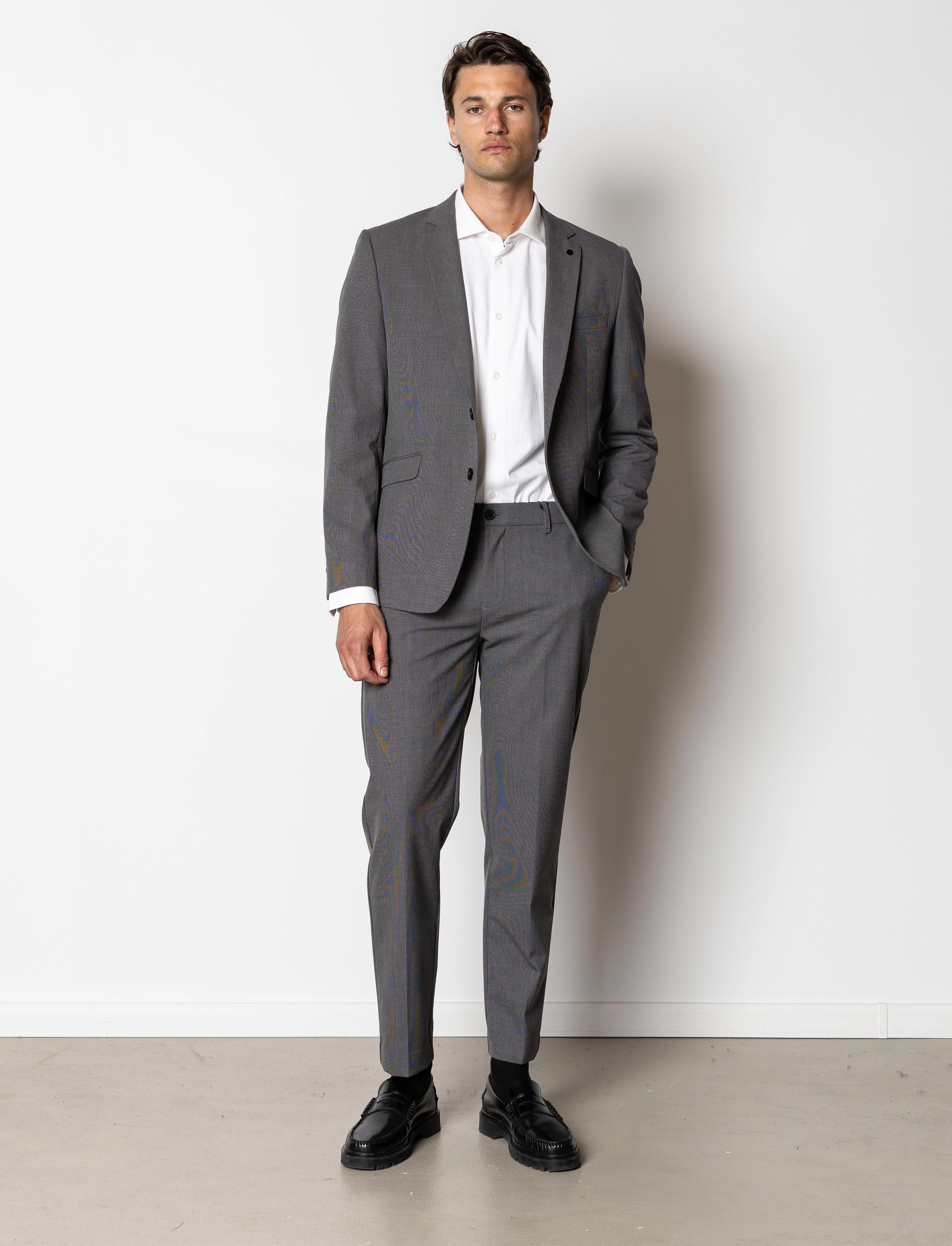Clean Cut Copenhagen - Copenhagen XO Conrad pants - kostymbyxor - grey check - 3