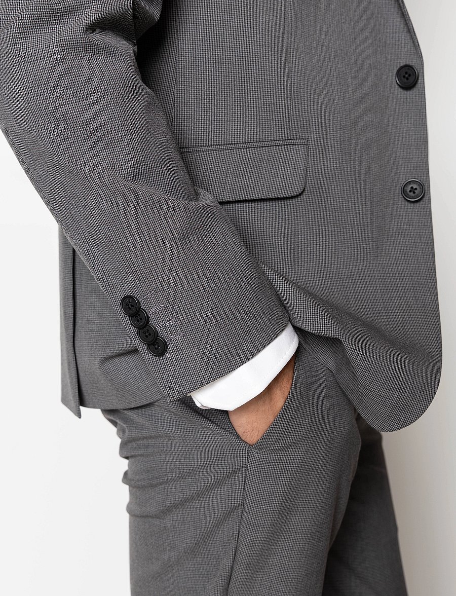 Clean Cut Copenhagen - Copenhagen XO Conrad pants - kostymbyxor - grey check - 4