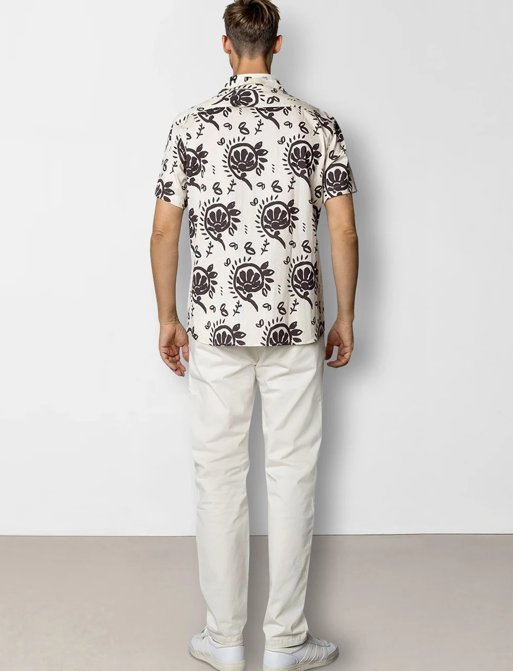 Clean Cut Copenhagen - Bowling Ricco shirt SS - krótki rękaw - ecru/dark brown - 5