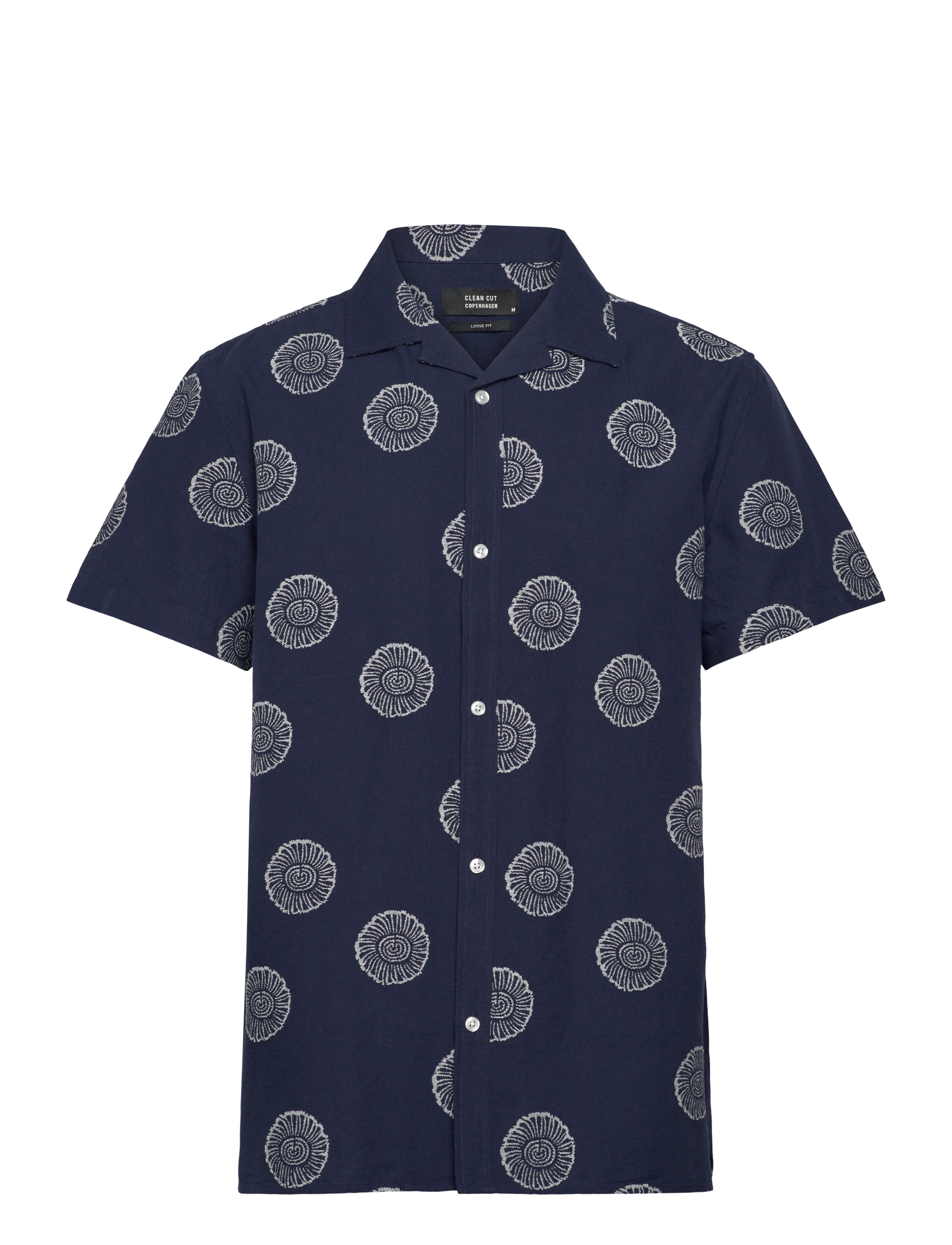 CLEAN CUT COPENHAGEN Bowling Miller Shirt Ss Navy - XL - Herren
