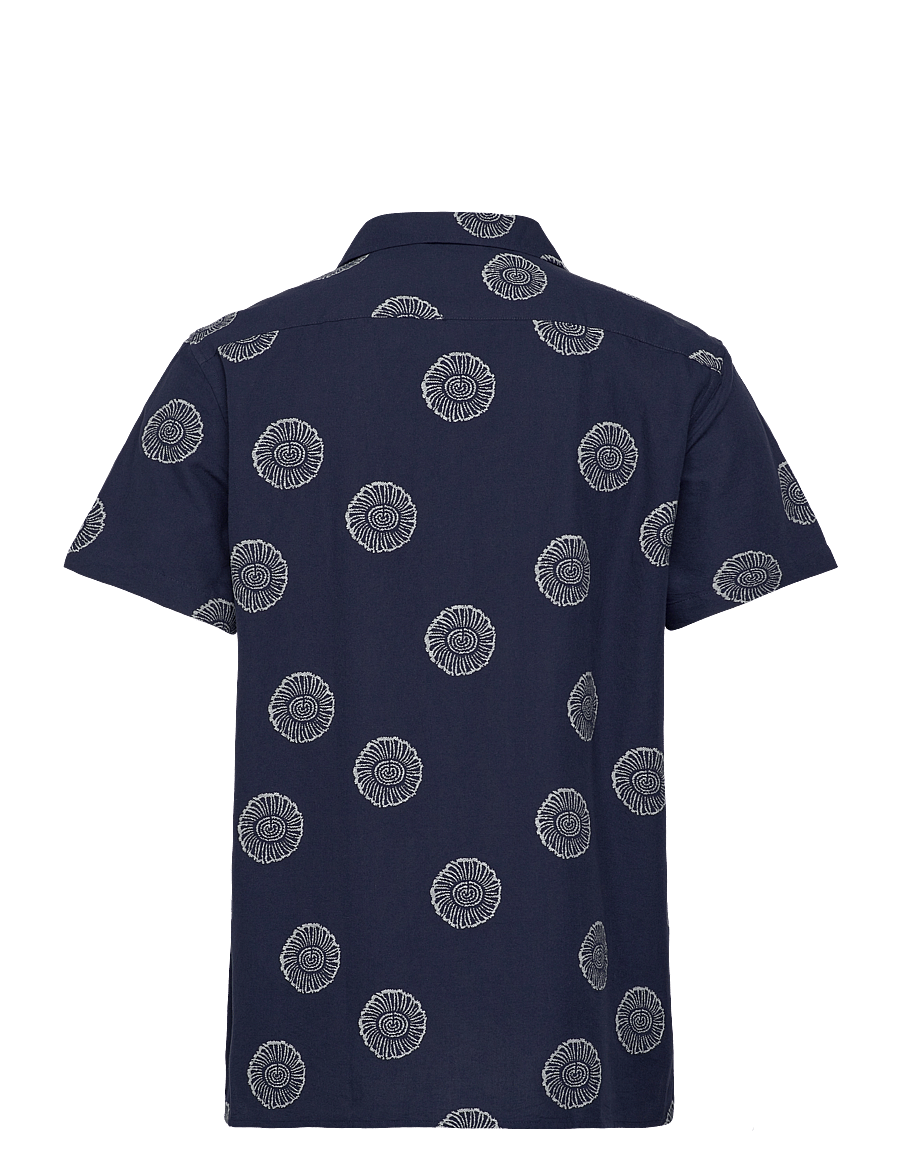 Clean Cut Copenhagen - Bowling Miller shirt SS - kortärmade skjortor - navy - 2