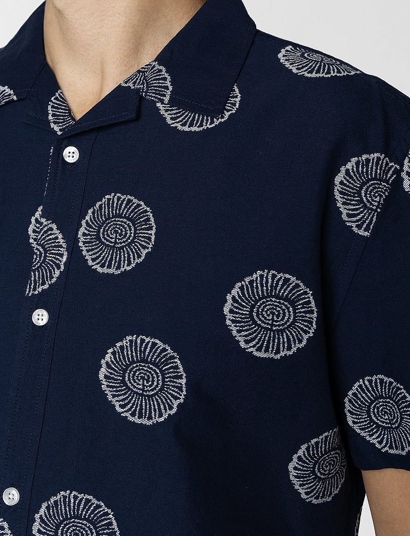 Clean Cut Copenhagen - Bowling Miller shirt SS - kurzarmhemden - navy - 3