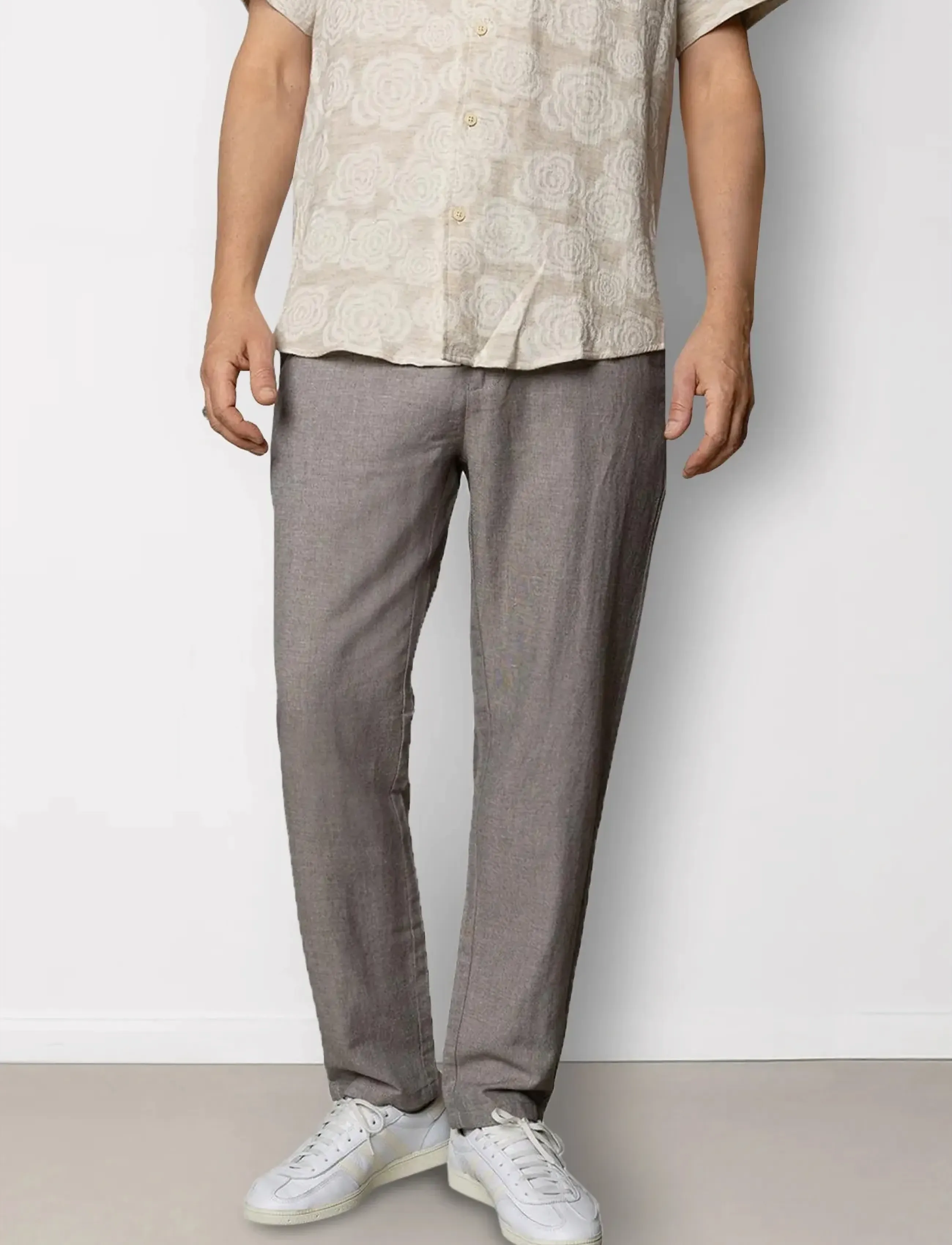 Clean Cut Copenhagen Copenhagen Roman linen pants - Akcija - KHAKI MELANGE / khaki/green