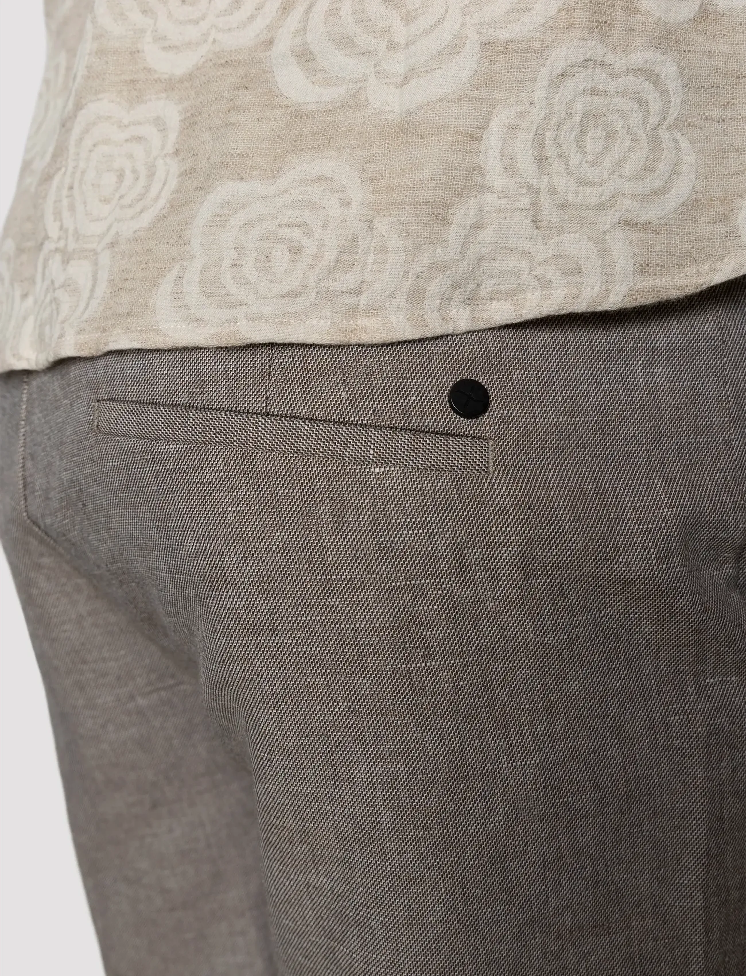 Clean Cut Copenhagen - Copenhagen Roman linen pants - pantalons en lin - khaki melange - 4
