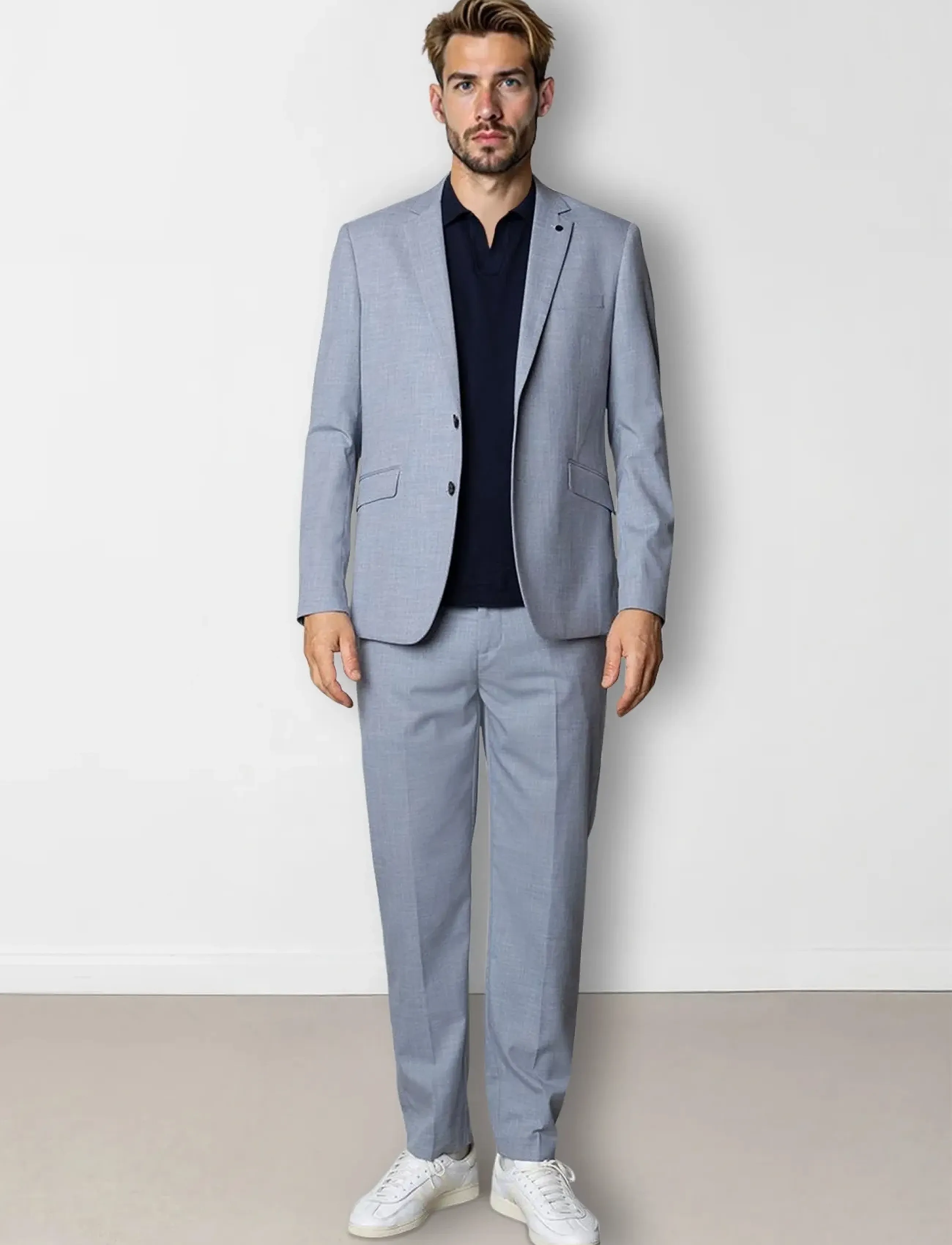 Clean Cut Copenhagen - Copenhagen William pants - pantalons habillés - light blue melange - 4
