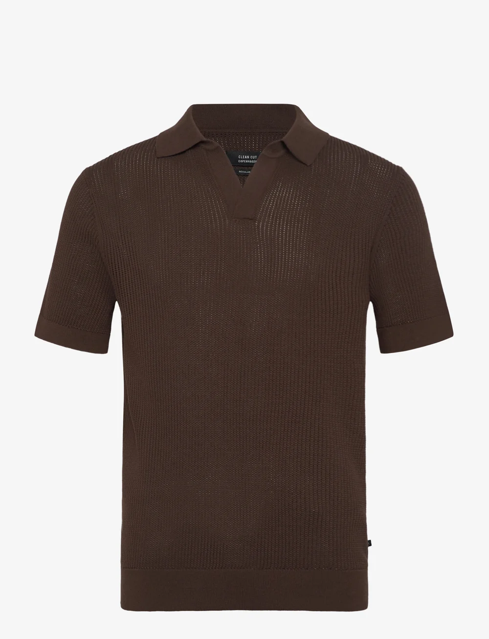 Clean Cut Copenhagen - Oliver knitted polo - gestrickte polohemden - dark brown - 1