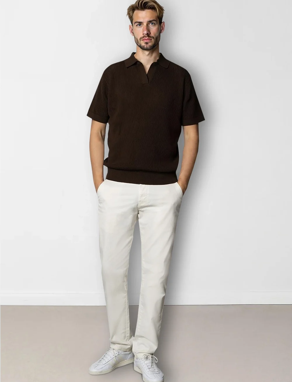 Clean Cut Copenhagen - Oliver knitted polo - gestrickte polohemden - dark brown - 4