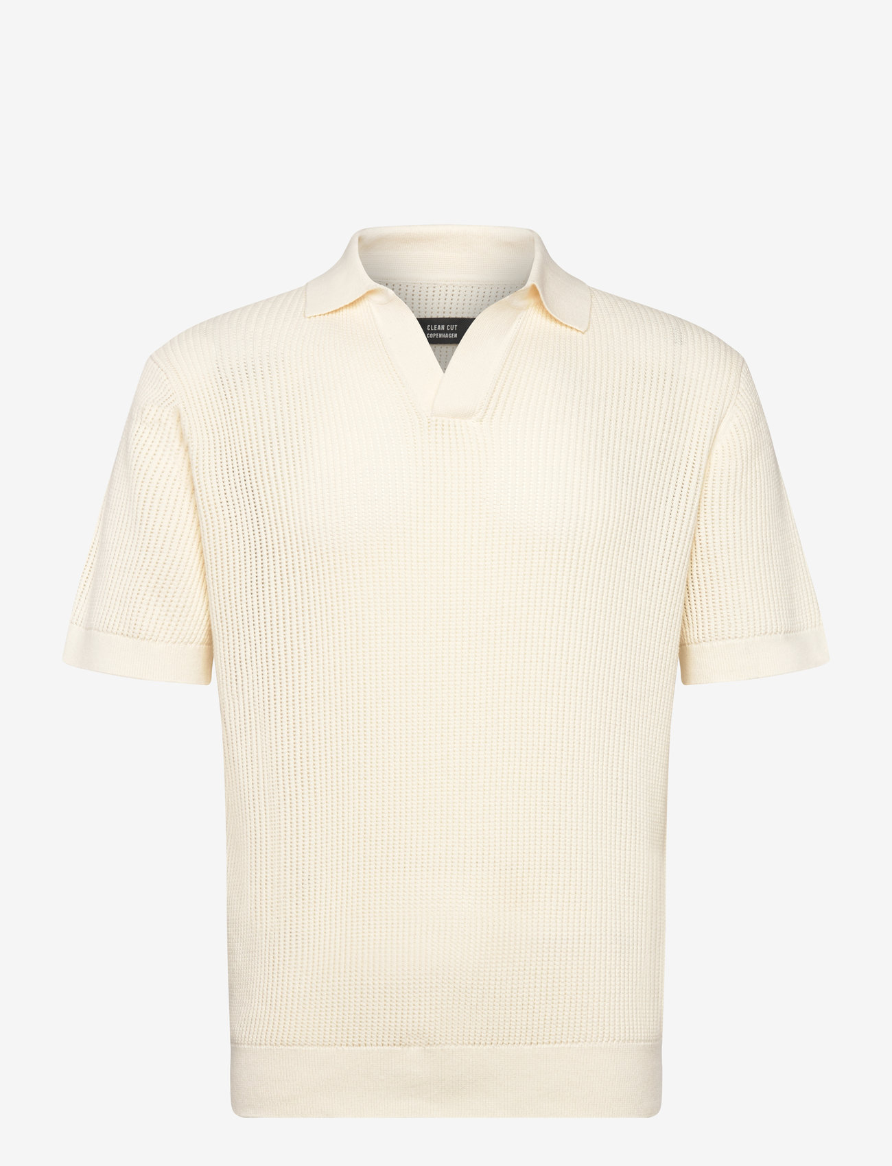 Clean Cut Copenhagen - Oliver knitted polo - gestrickte polohemden - ecru - 1