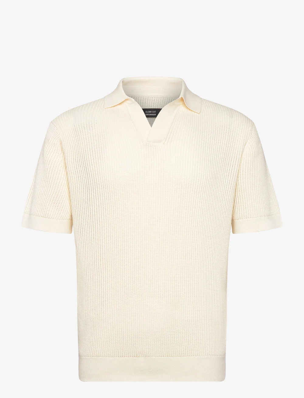 Clean Cut Copenhagen - Oliver knitted polo - gestrickte polohemden - ecru - 1
