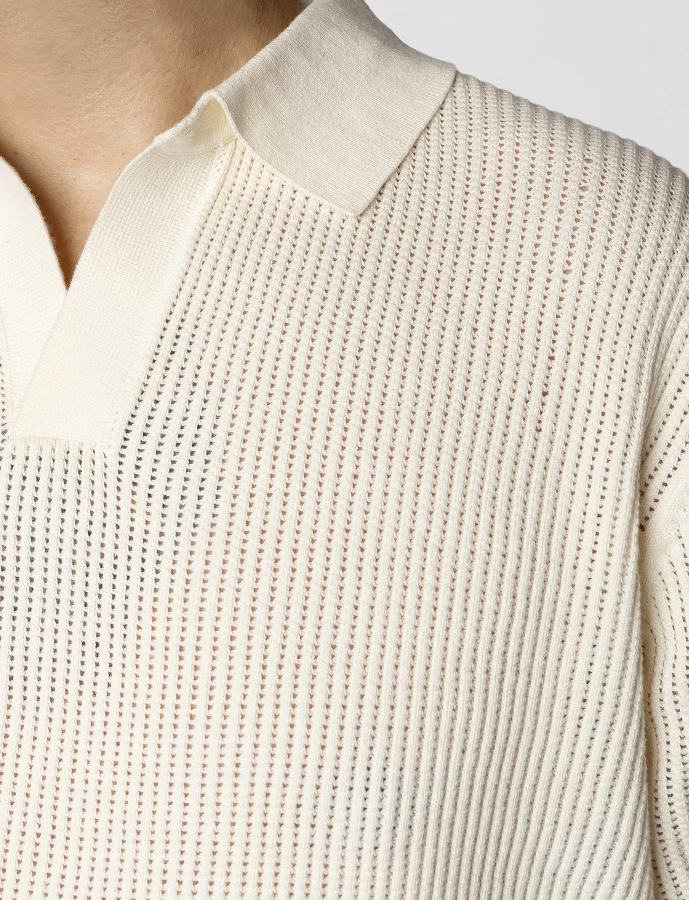 Clean Cut Copenhagen - Oliver knitted polo - gestrickte polohemden - ecru - 3