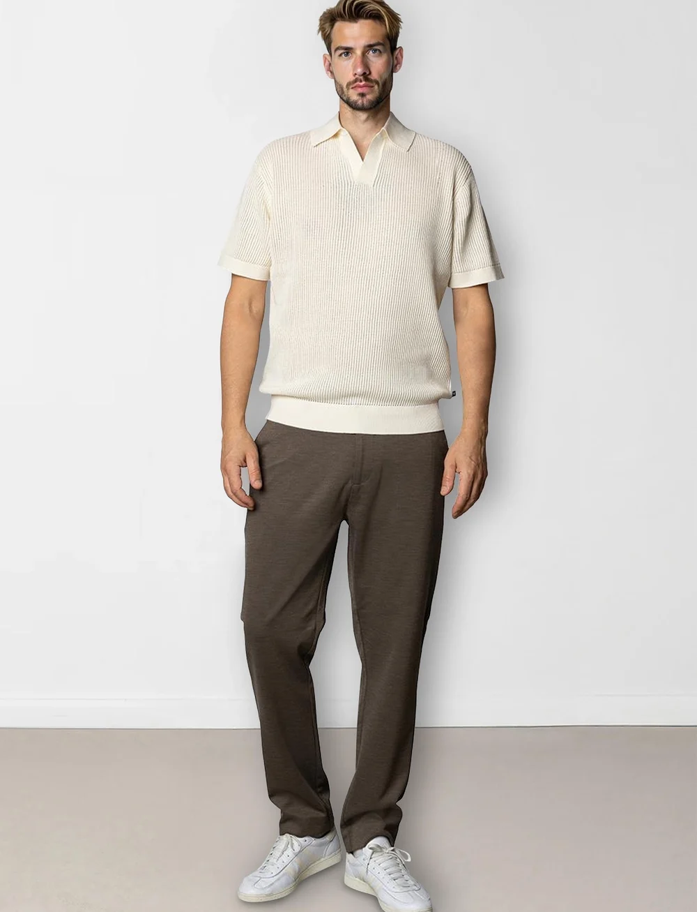 Clean Cut Copenhagen - Oliver knitted polo - gestrickte polohemden - ecru - 4